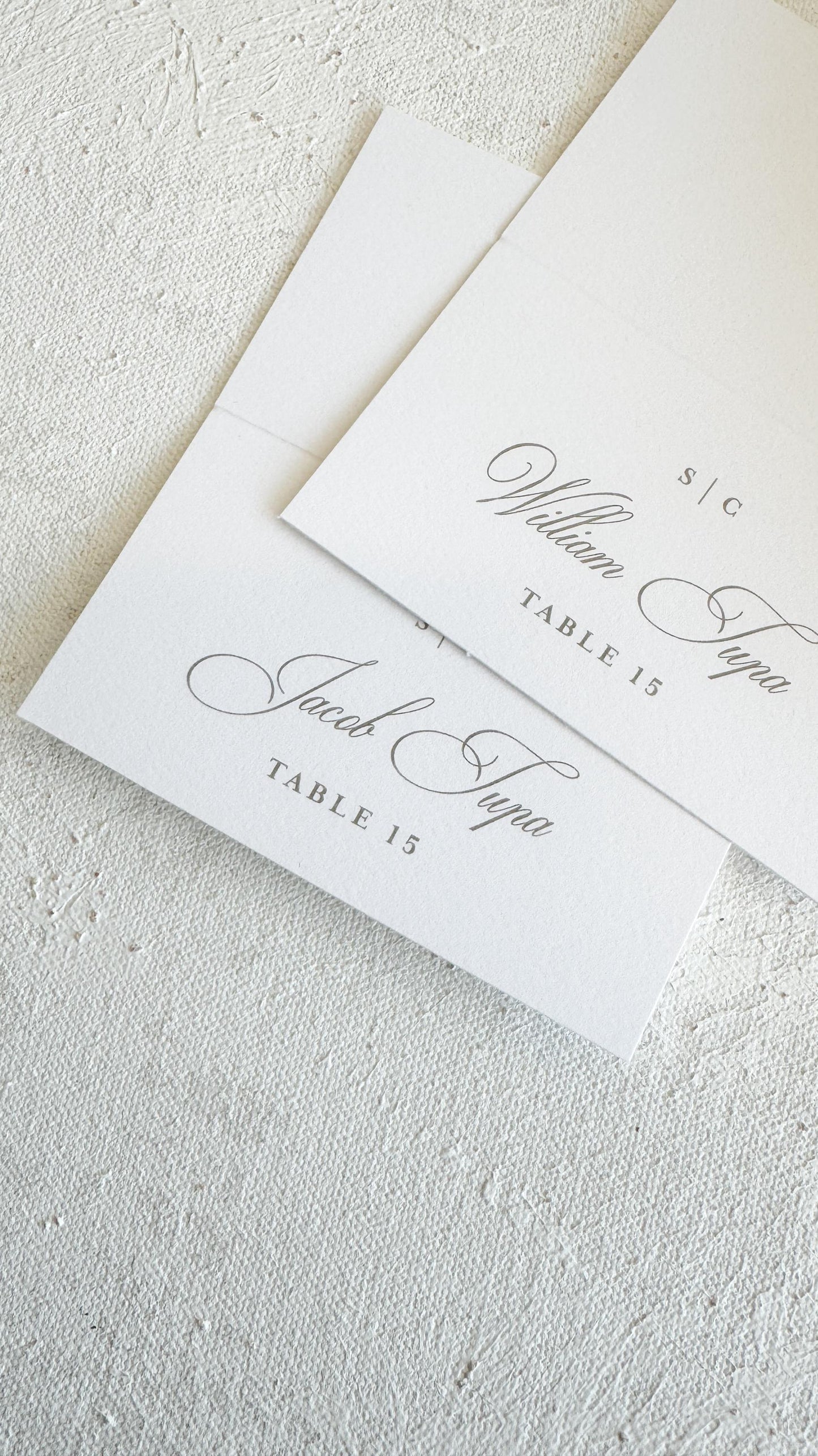Printed Name Cards | Escort Cards | Tented PlaceCards | Style 97