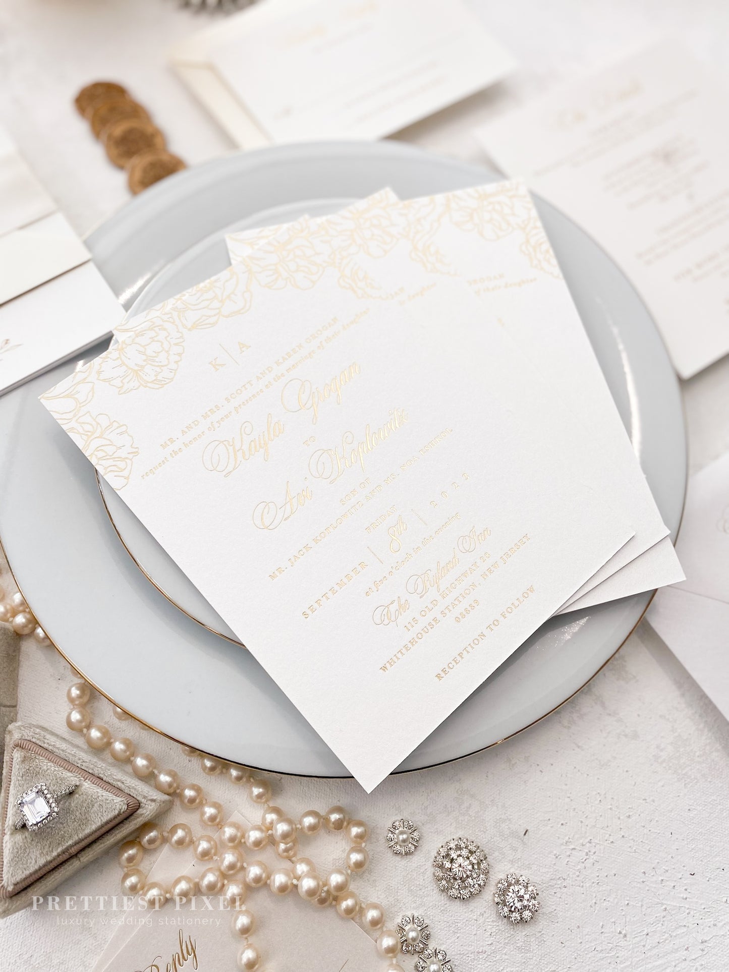 a close up of a plate with a menu on it