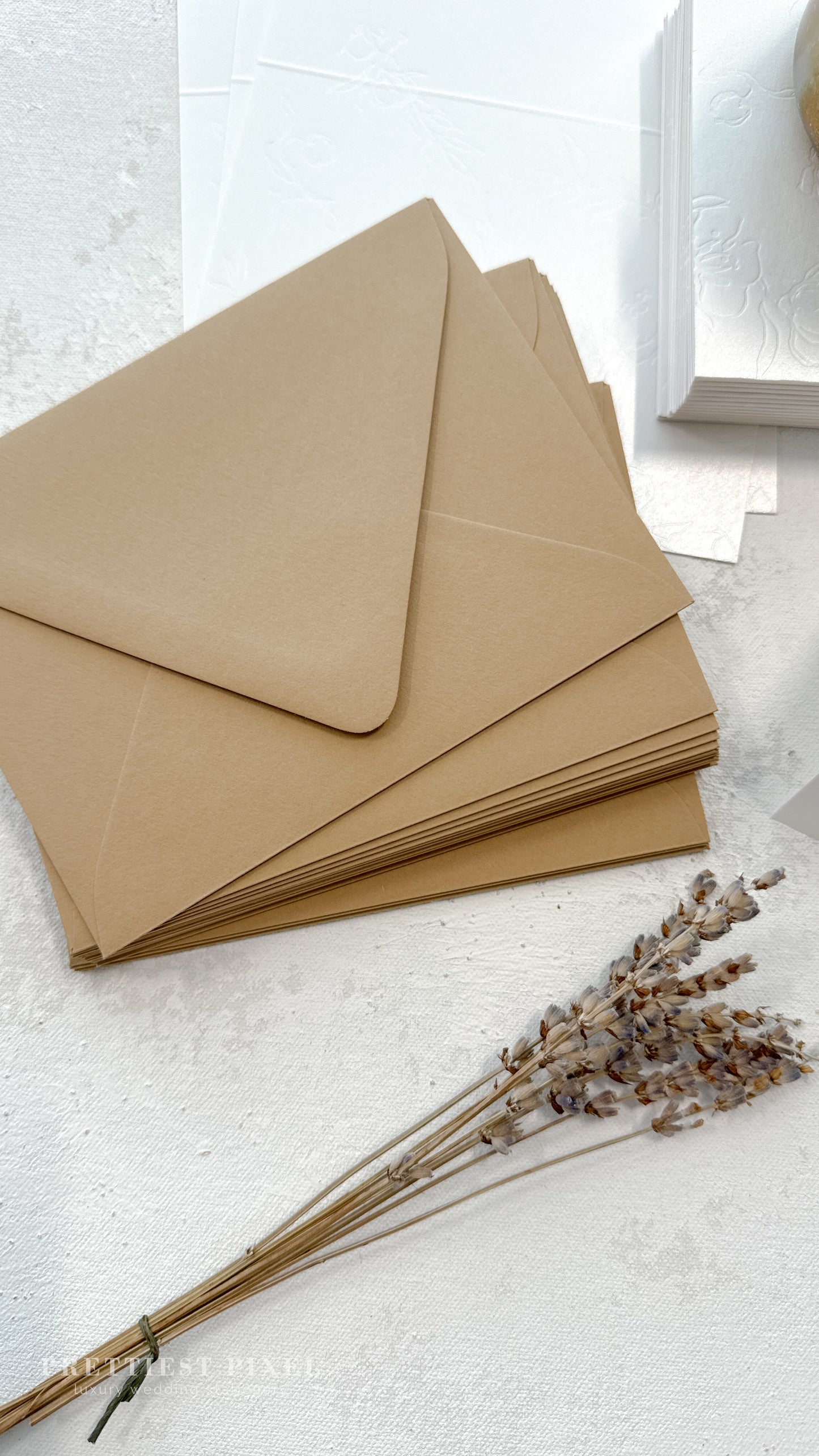 Delicate Letterpress Folded Thank You Cards Style 71 | Set of 50