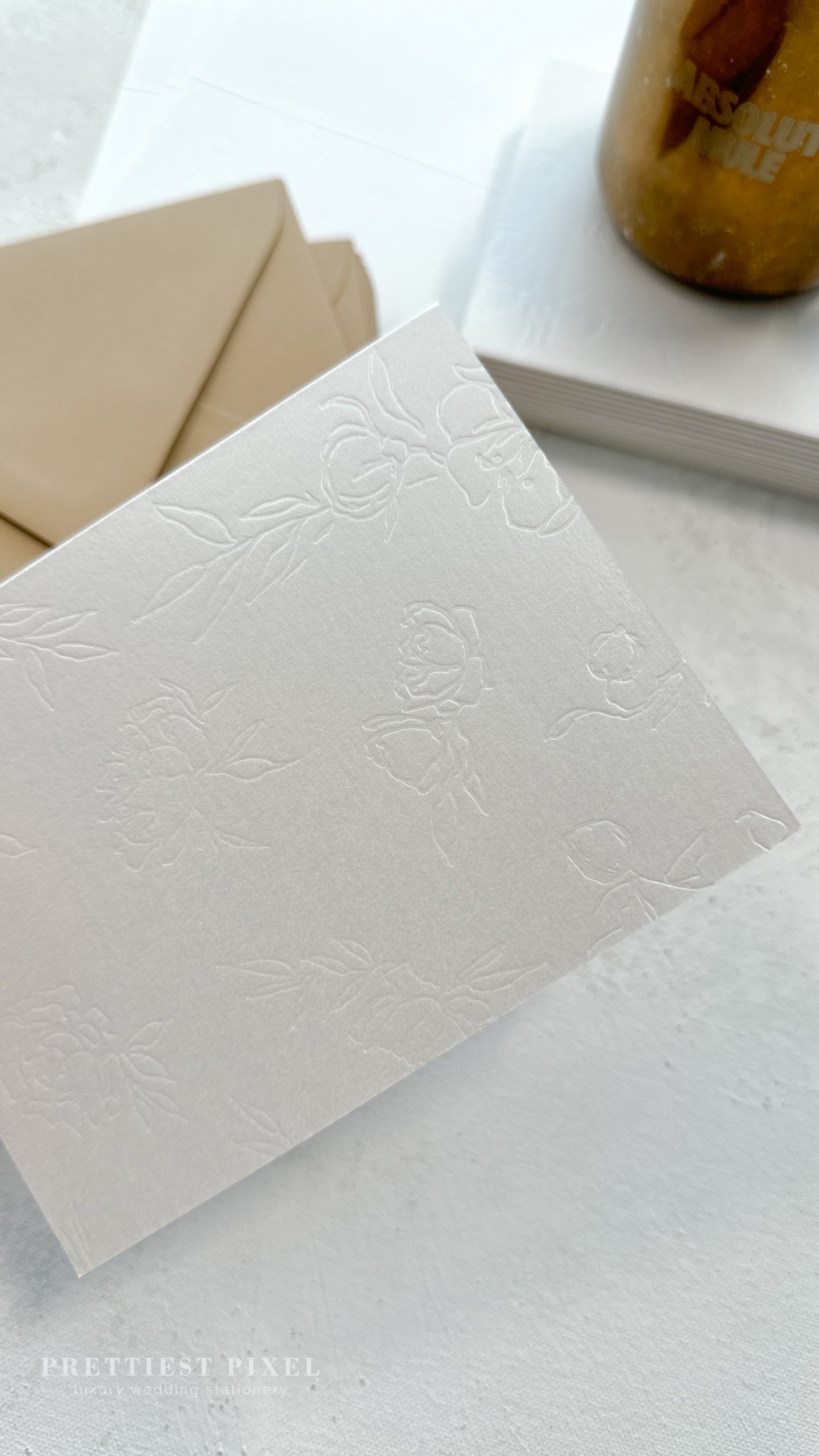 Delicate Letterpress Folded Thank You Cards Style 71 | Set of 50