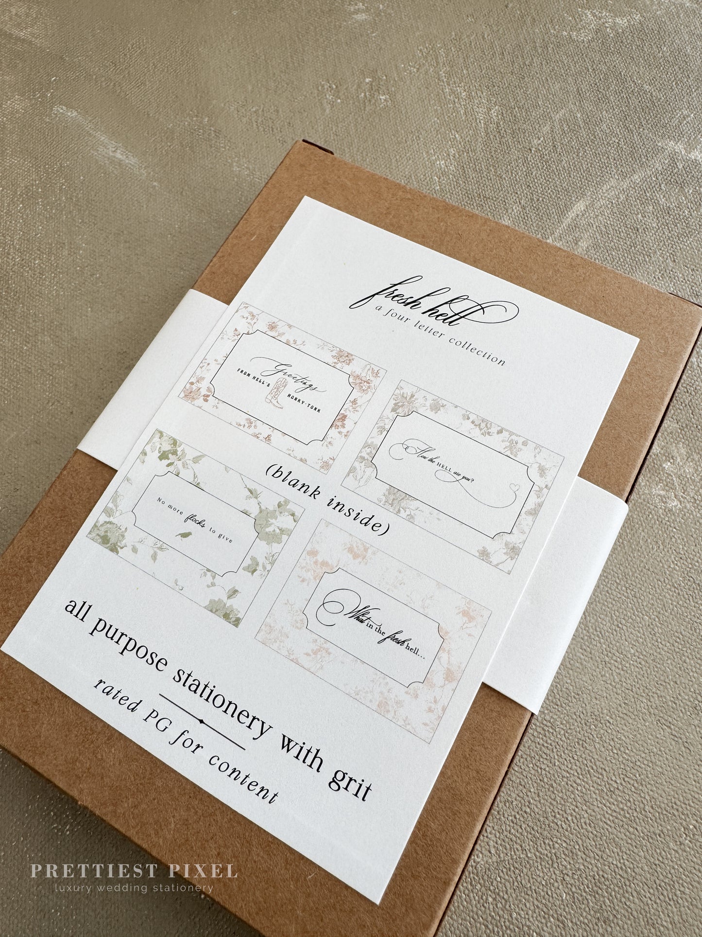 Stationery Notecard Gift Set - Fresh Hell, PG-13