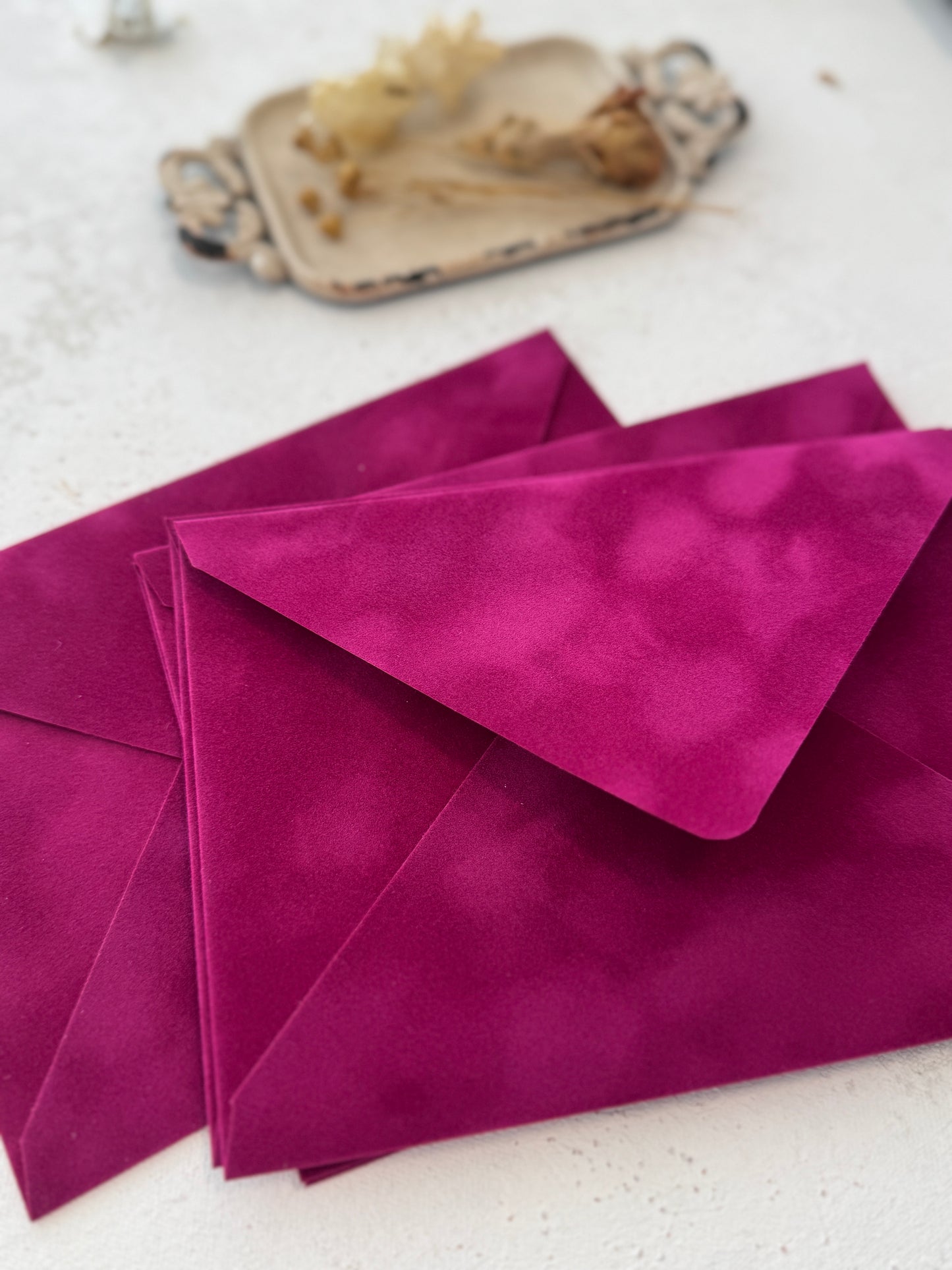 Velvet Envelopes - Fuschia Velvet Envelope - SET OF 10