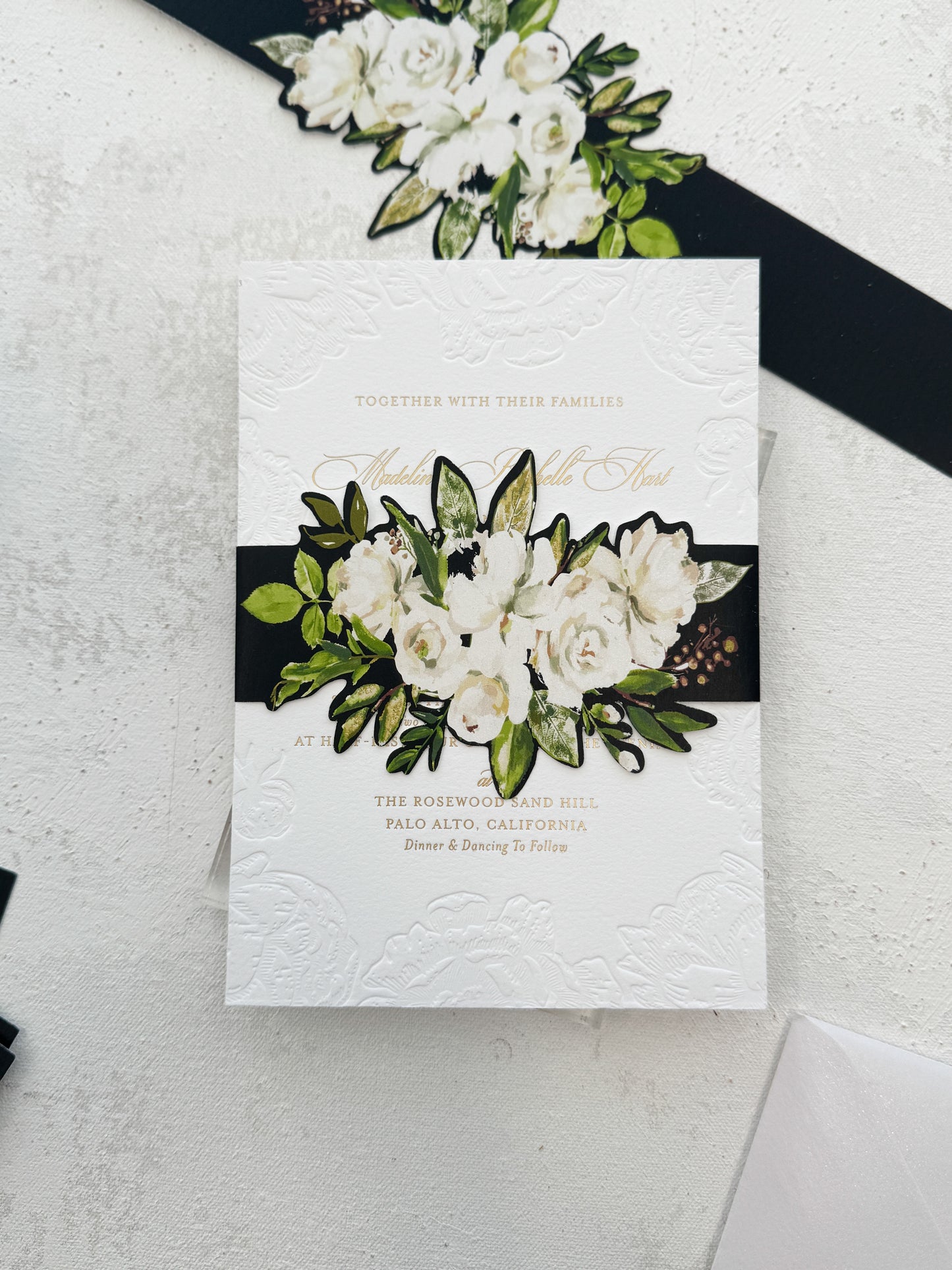 Floral Belly Bands for Invitations - Style 2484