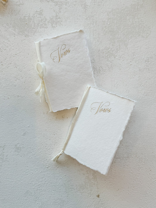 White Wedding Vow Book | Style 220 | Set of 2