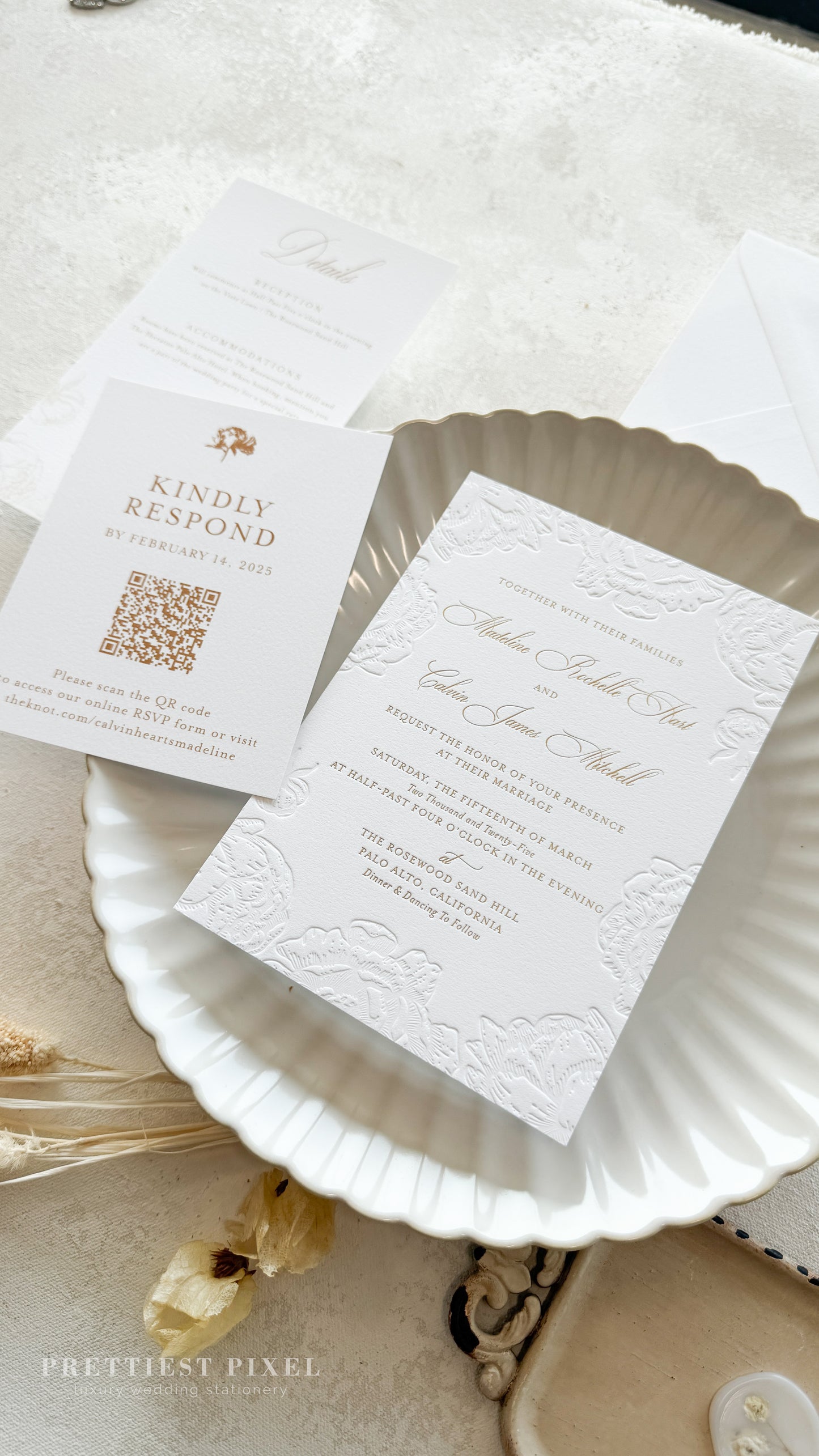 Letterpress Wedding Invitations | Style 2321