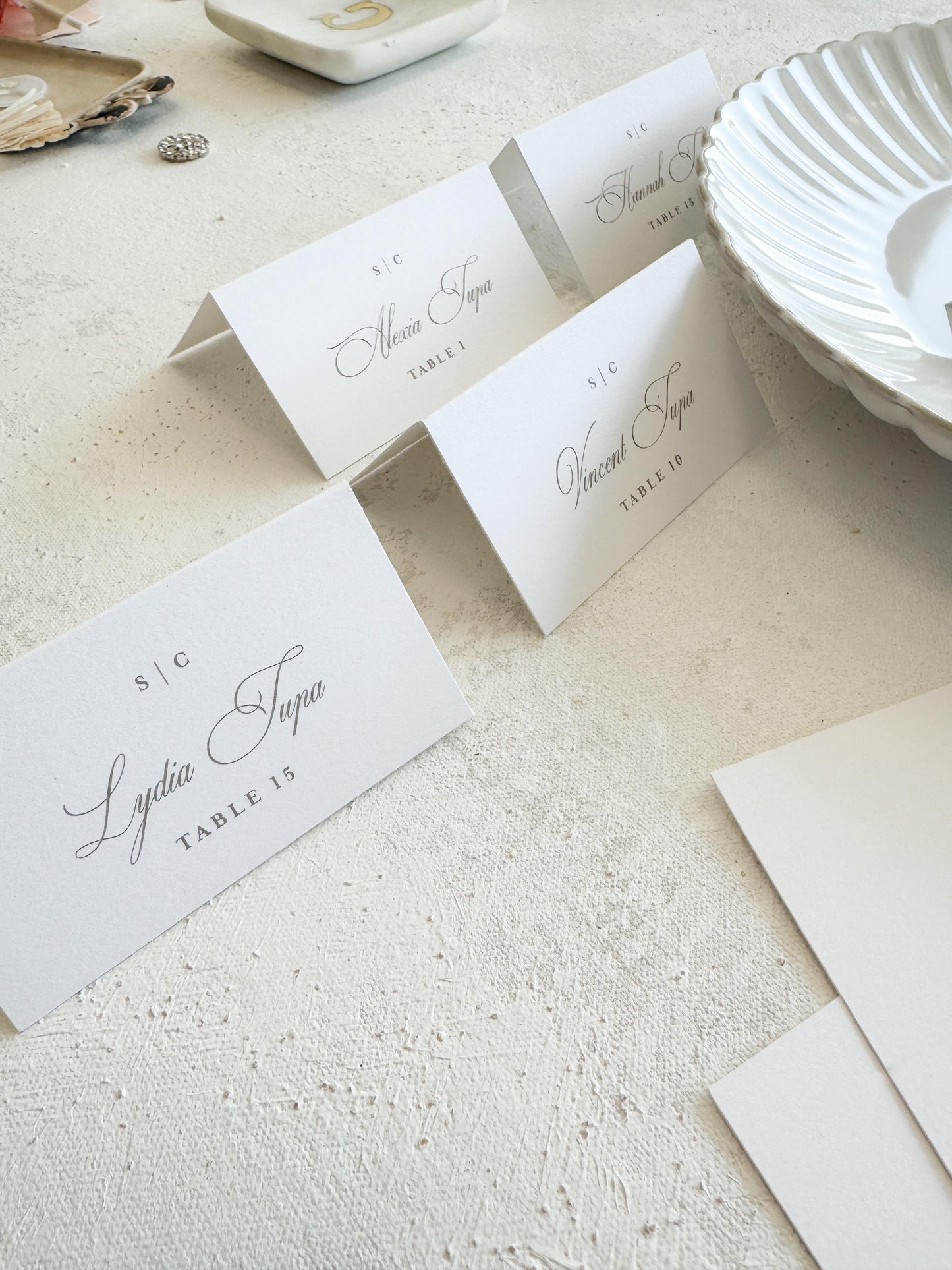 Printed Name Cards | Escort Cards | Tented PlaceCards | Style 97