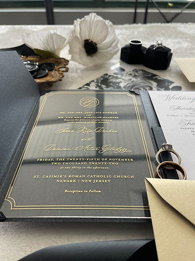 Clear Acrylic Invitations | Middi Medium