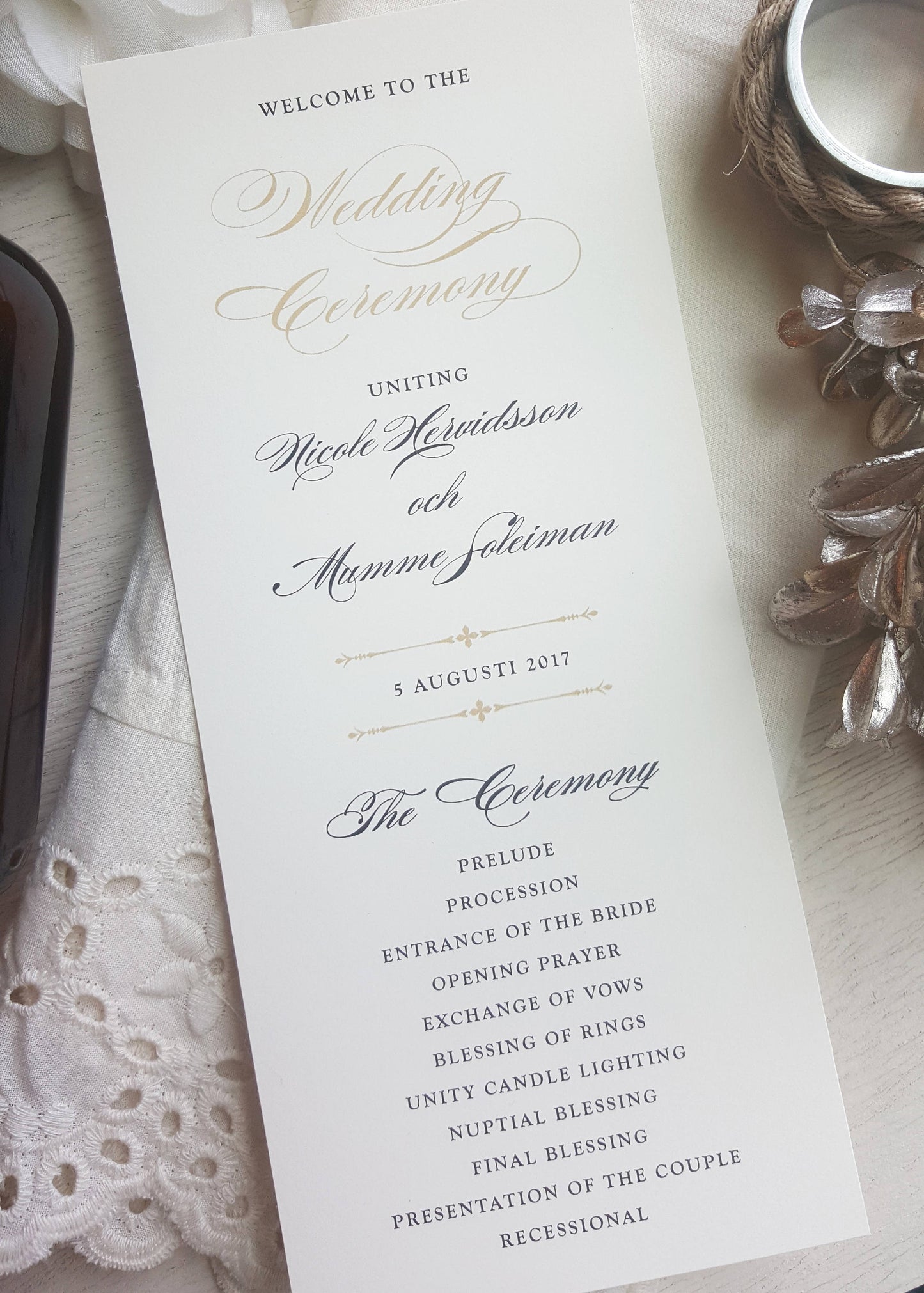 Wedding Ceremony Programs | Style 06