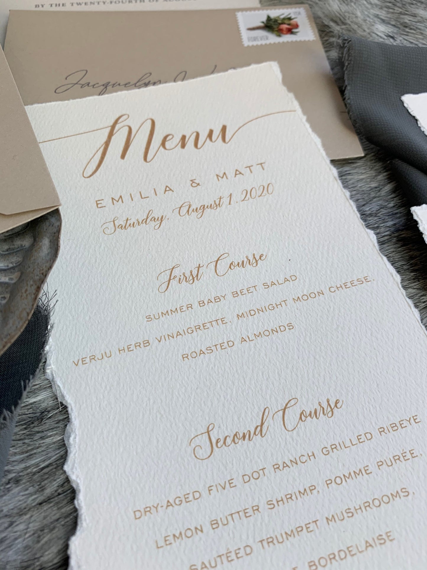 Deckle Edge Menu | Style 211