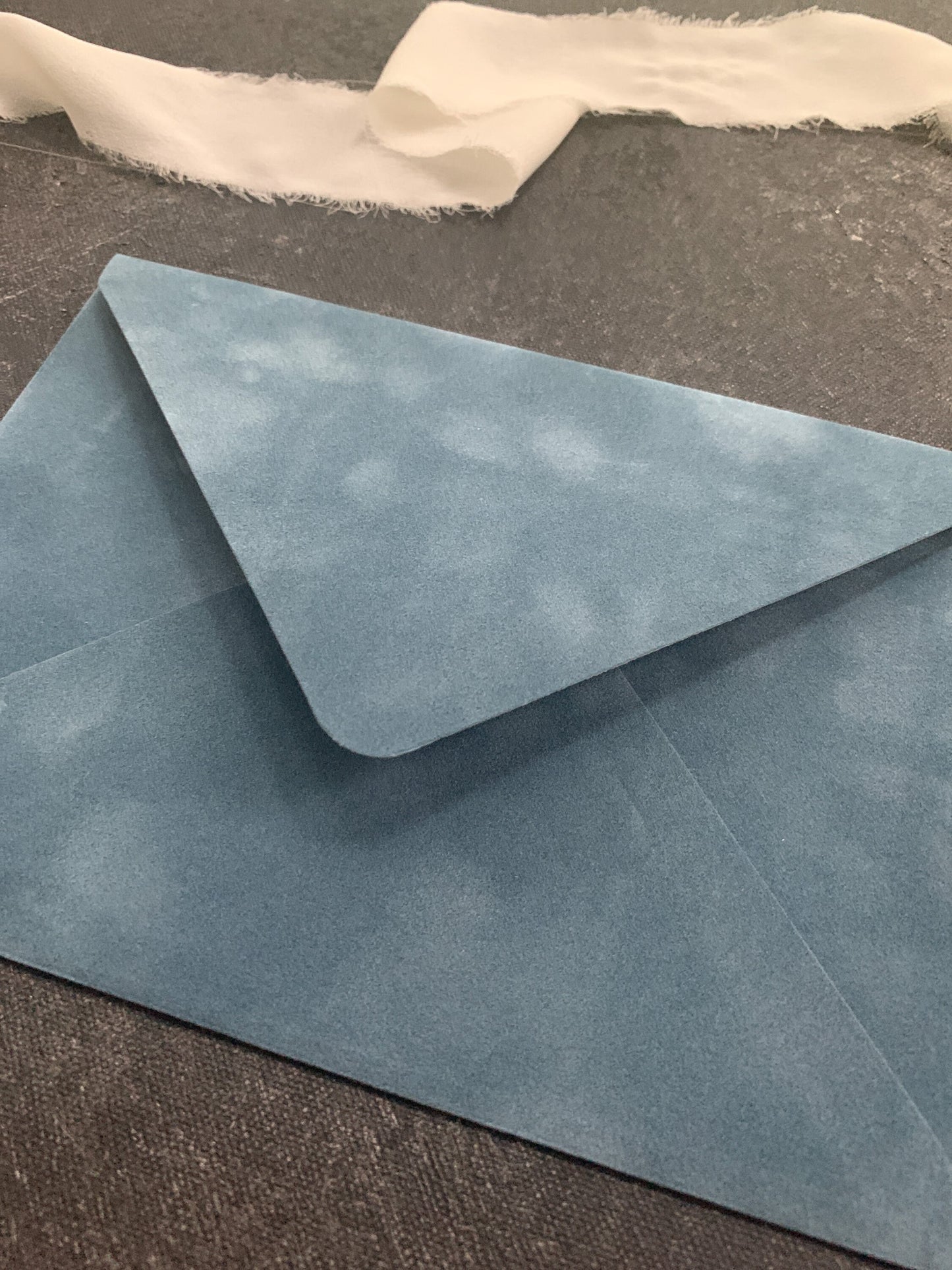 Dusty Blue Velvet Envelopes - SET OF 10