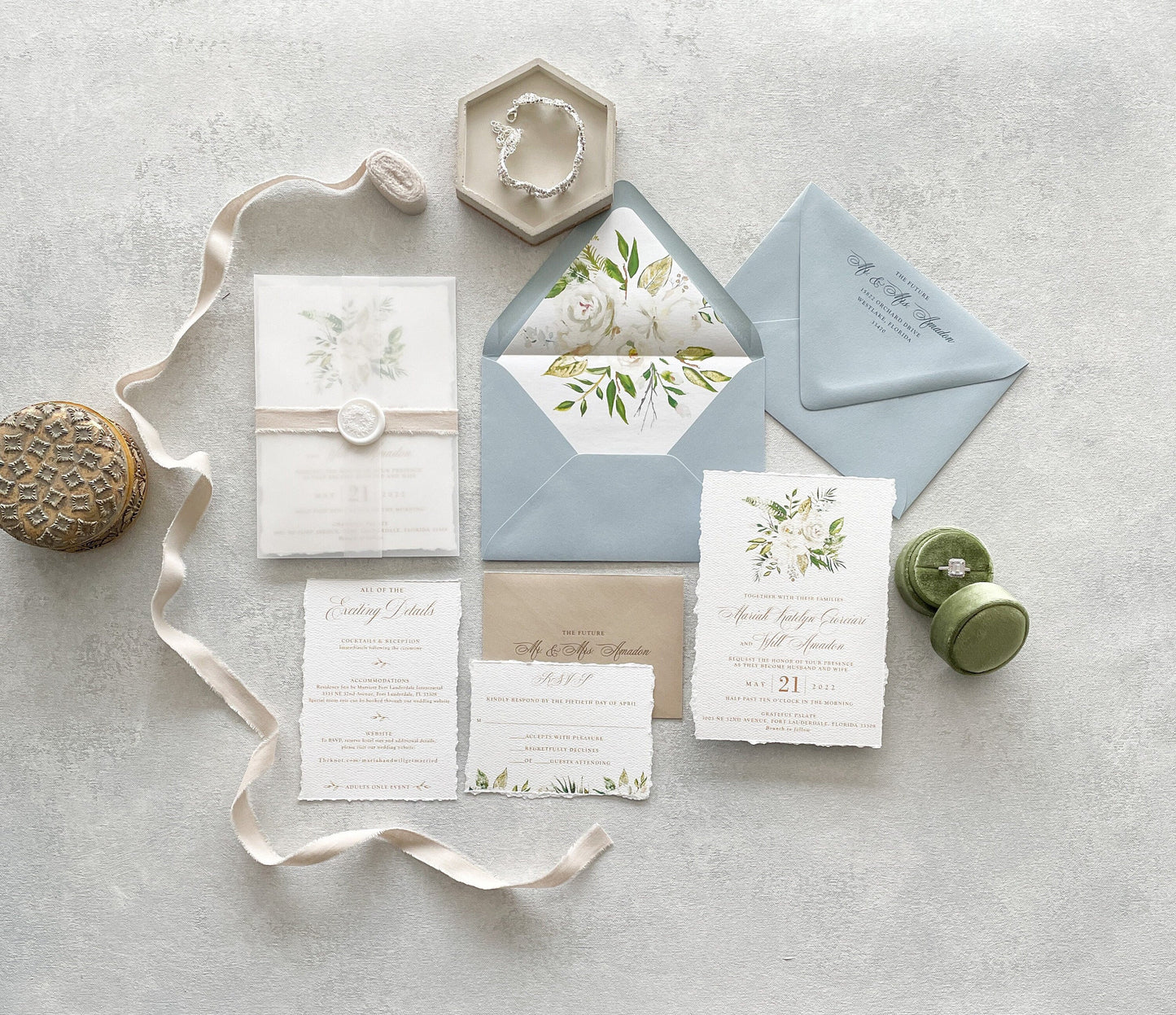 Deckle Edge Wedding Invitations | Style 300