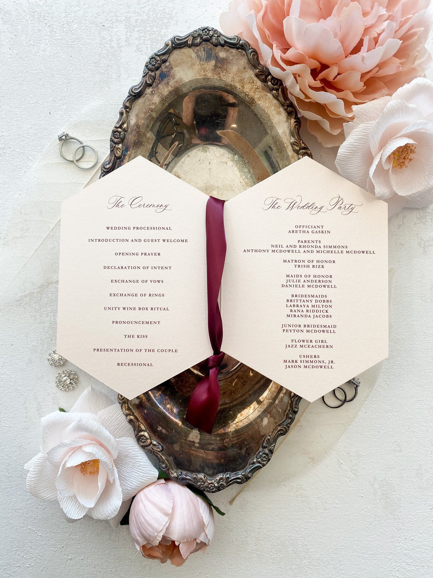 Blush Wedding Programs | Style 124