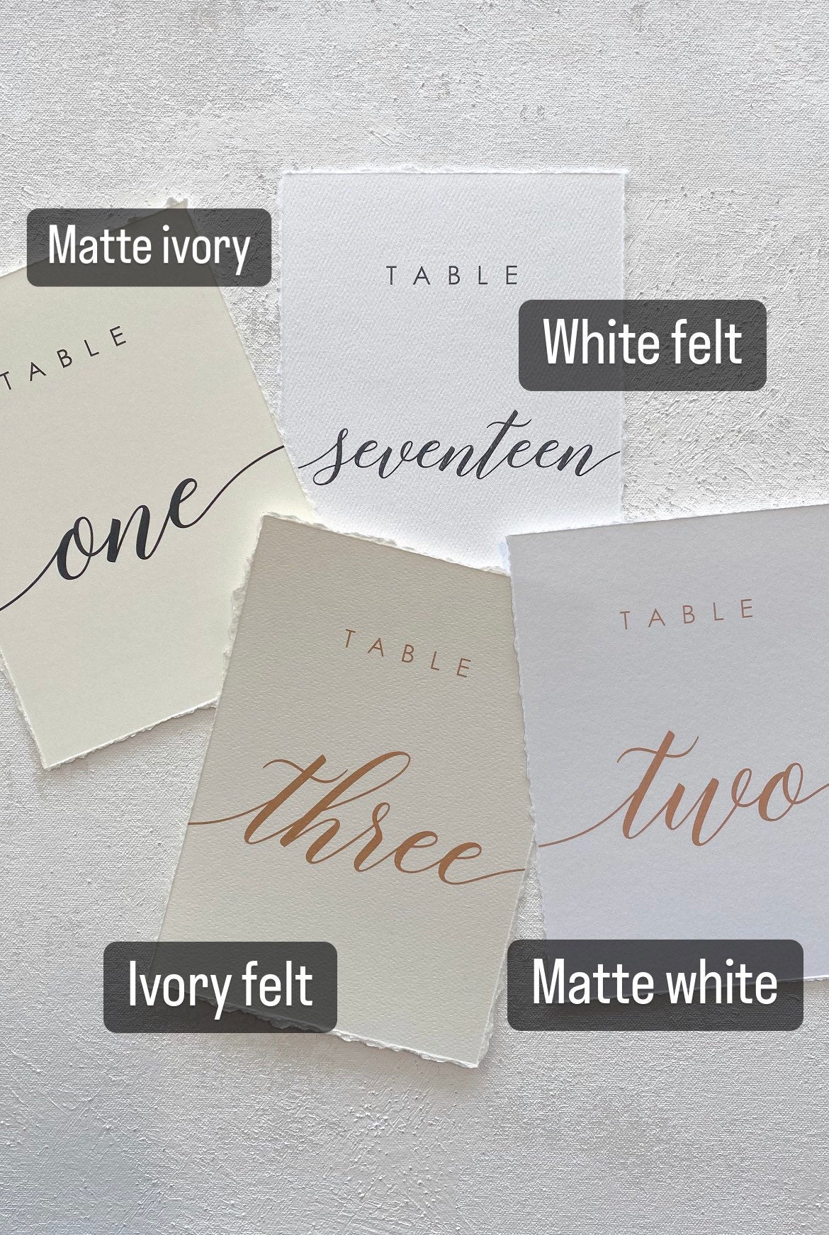 Seating Chart PRINTED - Deckle Edging Style 211