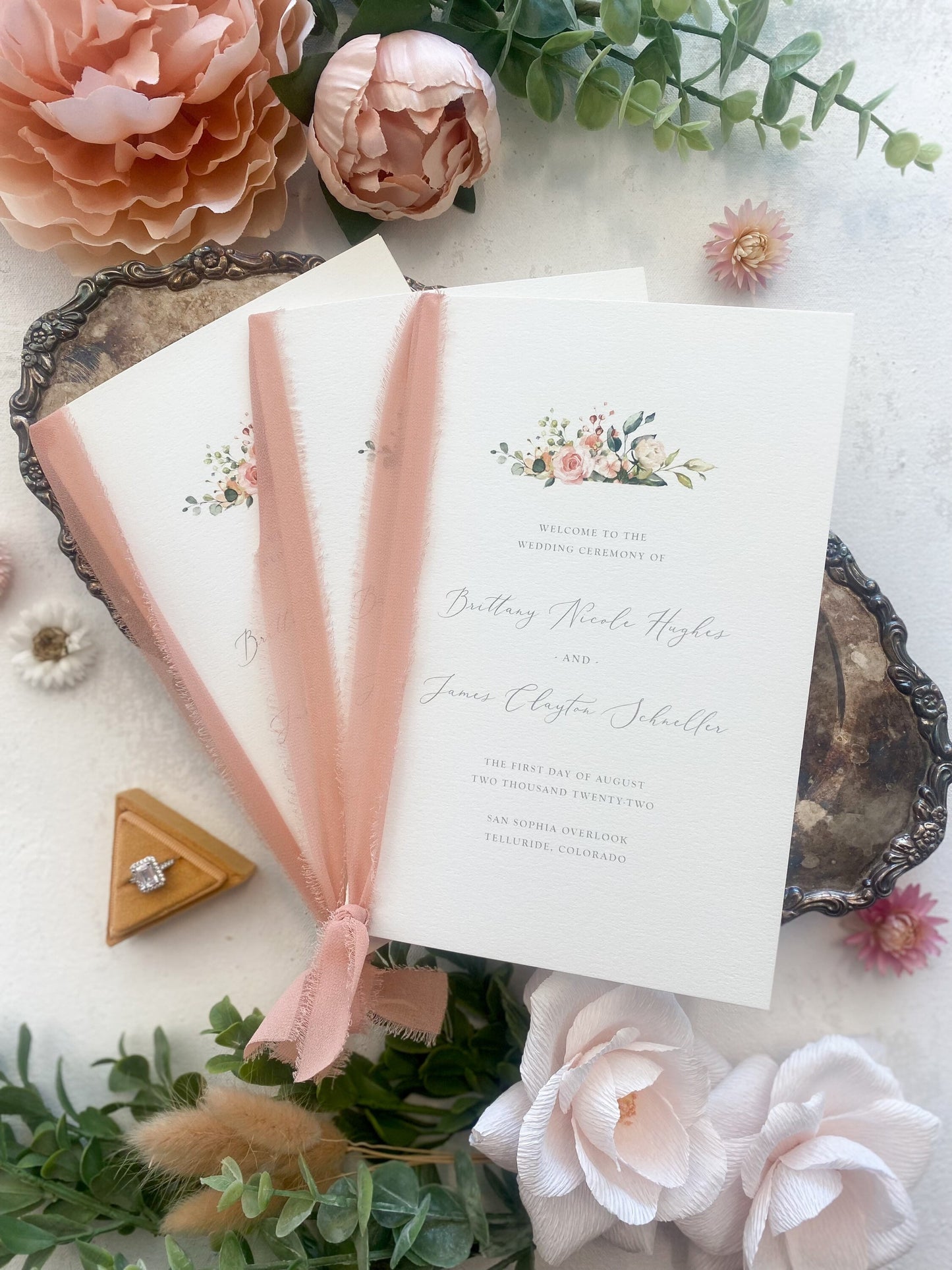 Folded Wedding Programs | Style 127