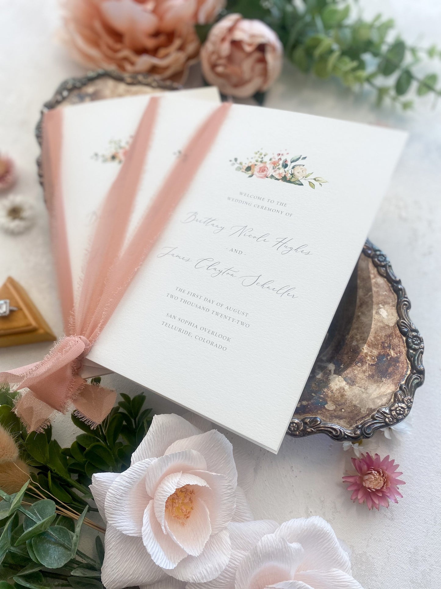 Folded Wedding Programs | Style 127