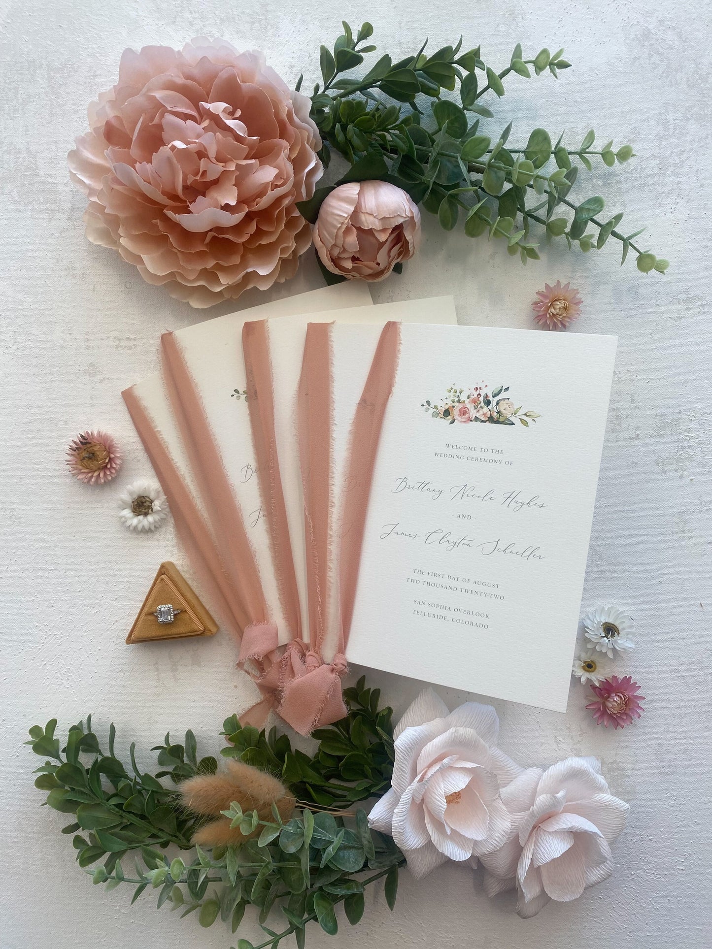 Folded Wedding Programs | Style 127