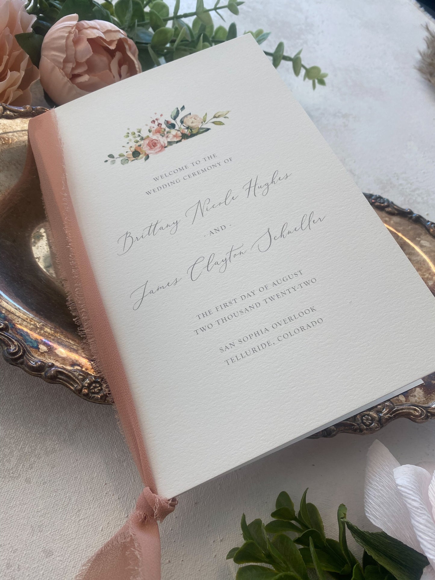 Folded Wedding Programs | Style 127
