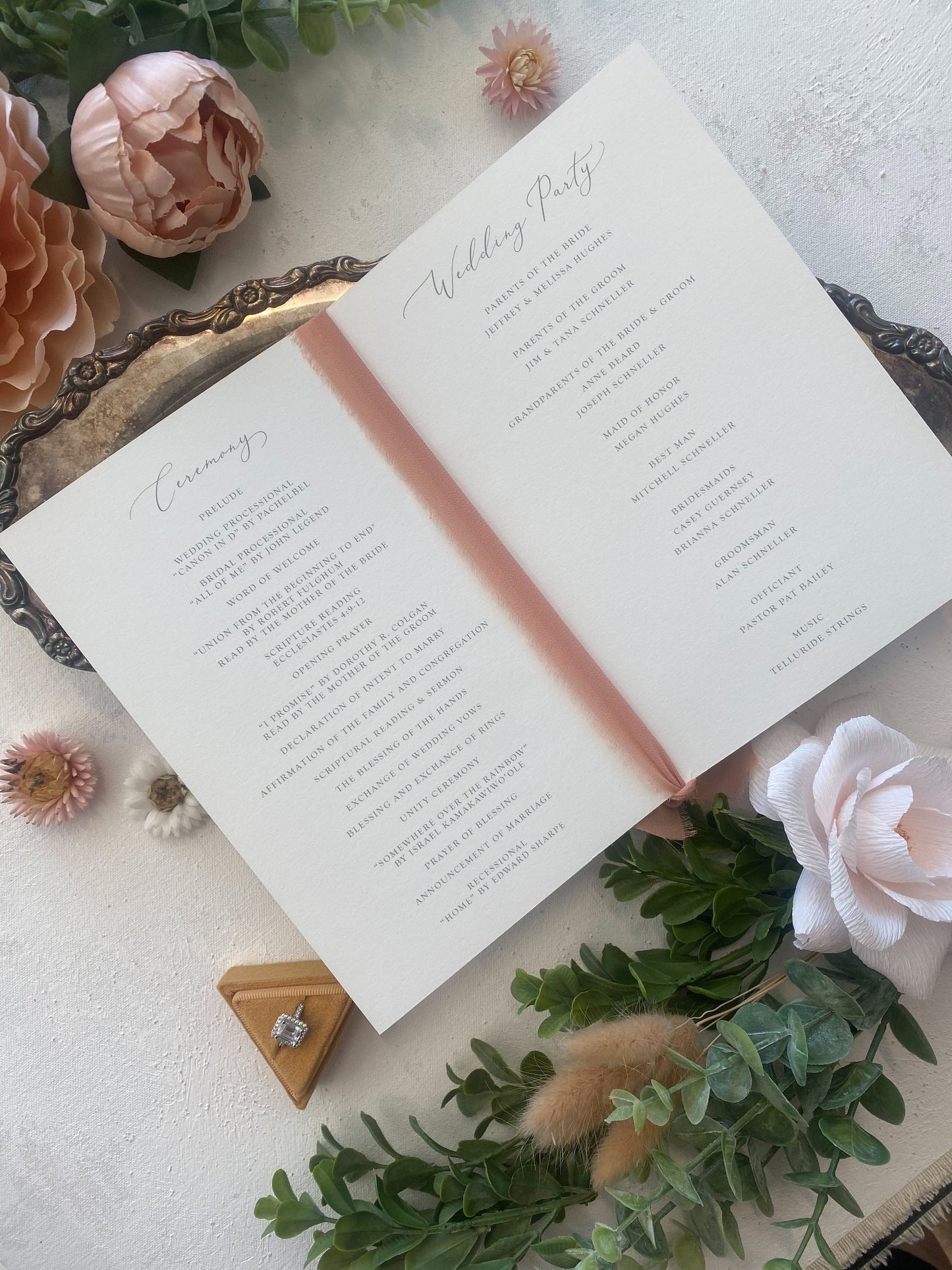 Folded Wedding Programs | Style 127
