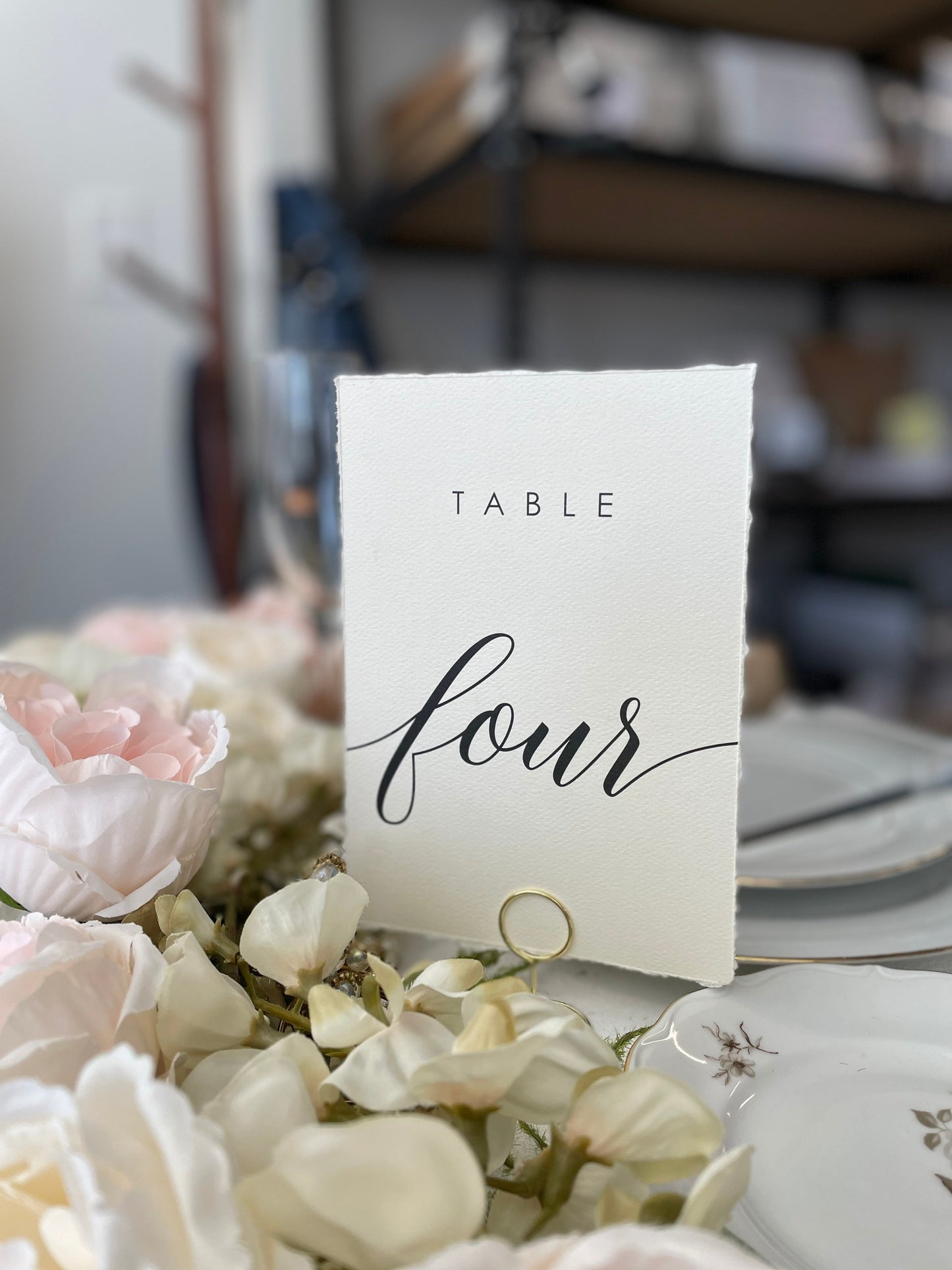 Wedding Table Numbers PRINTED - Deckled Edging Style 211