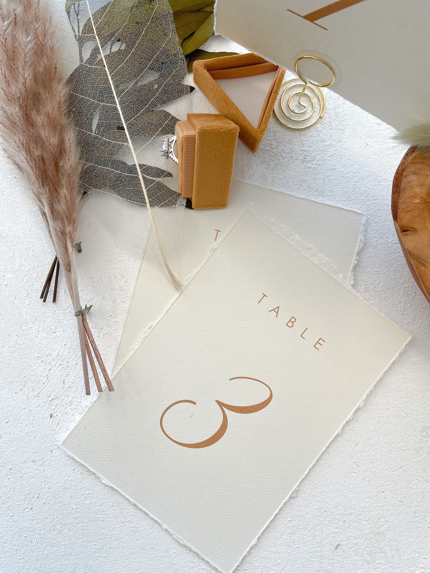 Wedding Table Numbers Numerical | PRINTED - Deckle Edge Style 211
