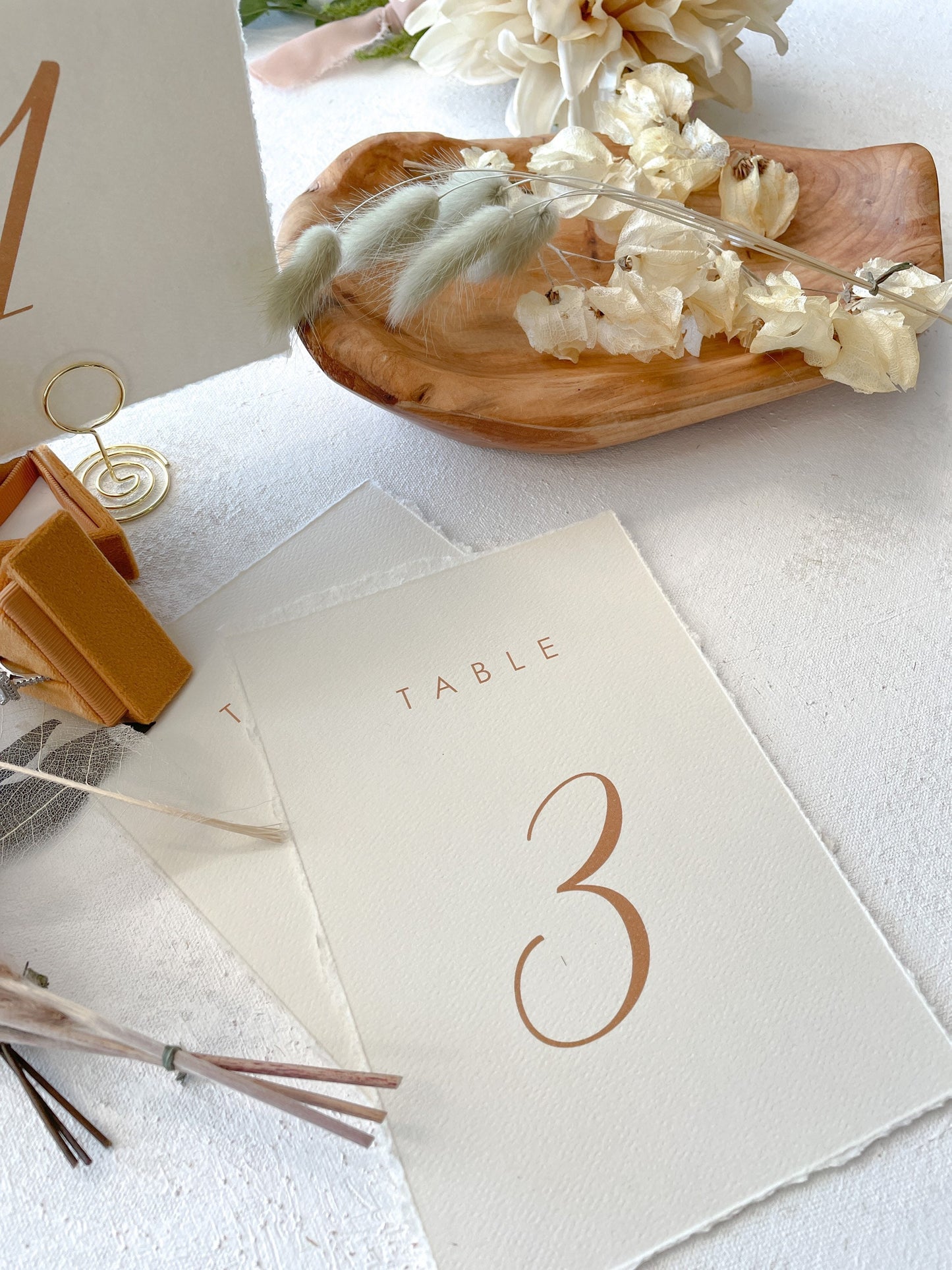 Wedding Table Numbers Numerical | PRINTED - Deckle Edge Style 211