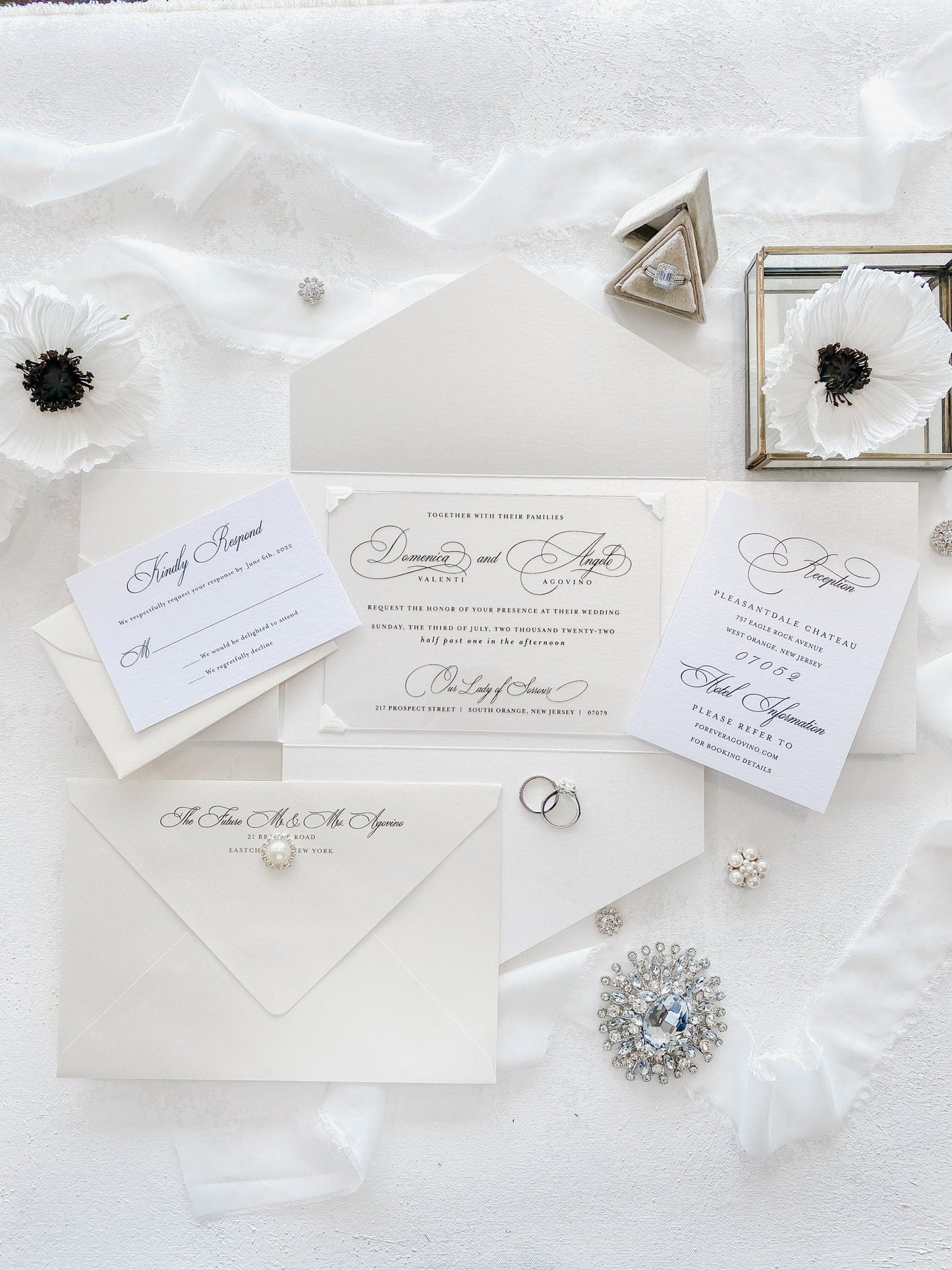 Elegant Ivory Wedding Invitations | Style 26
