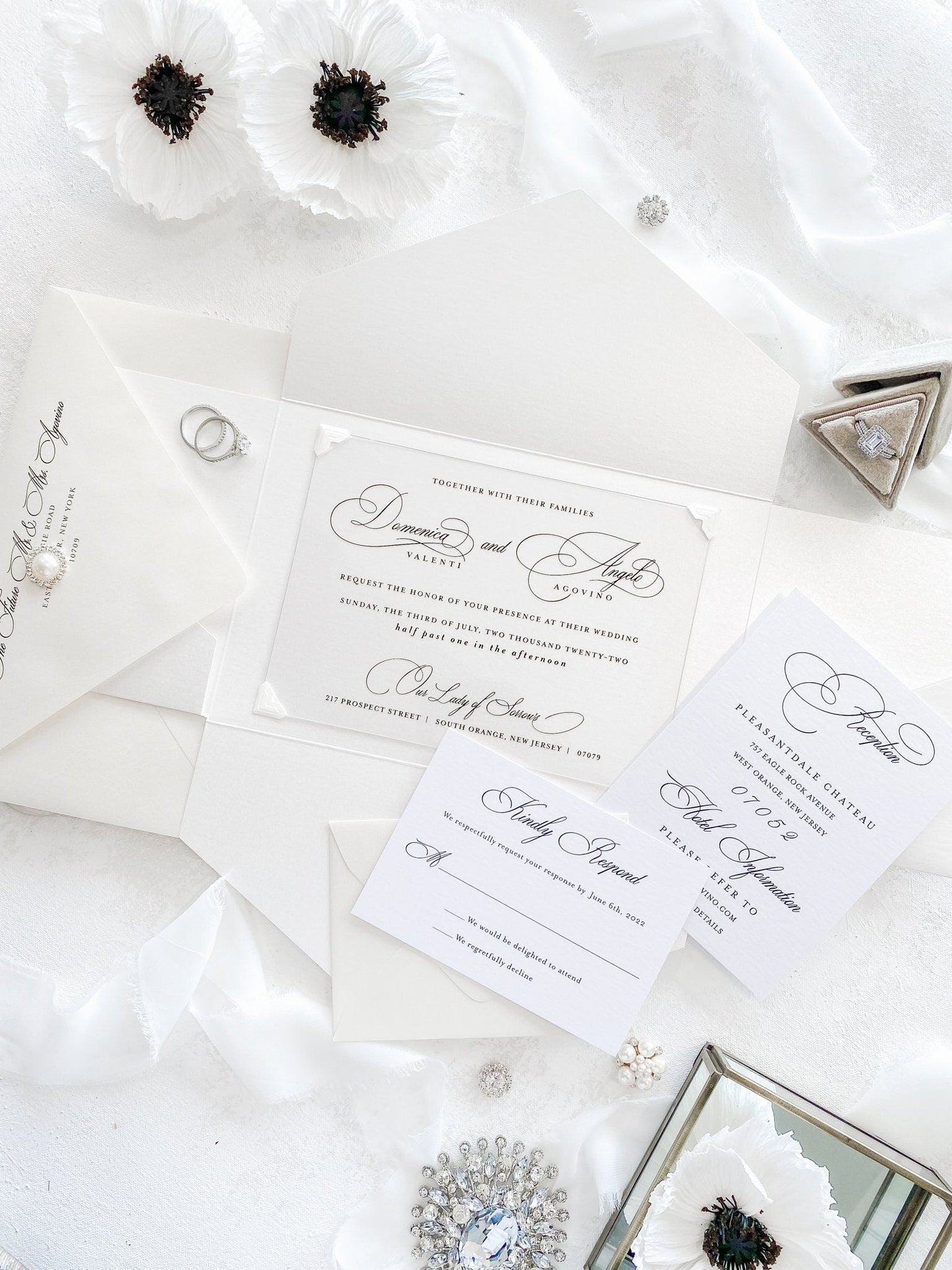 Elegant Ivory Wedding Invitations | Style 26
