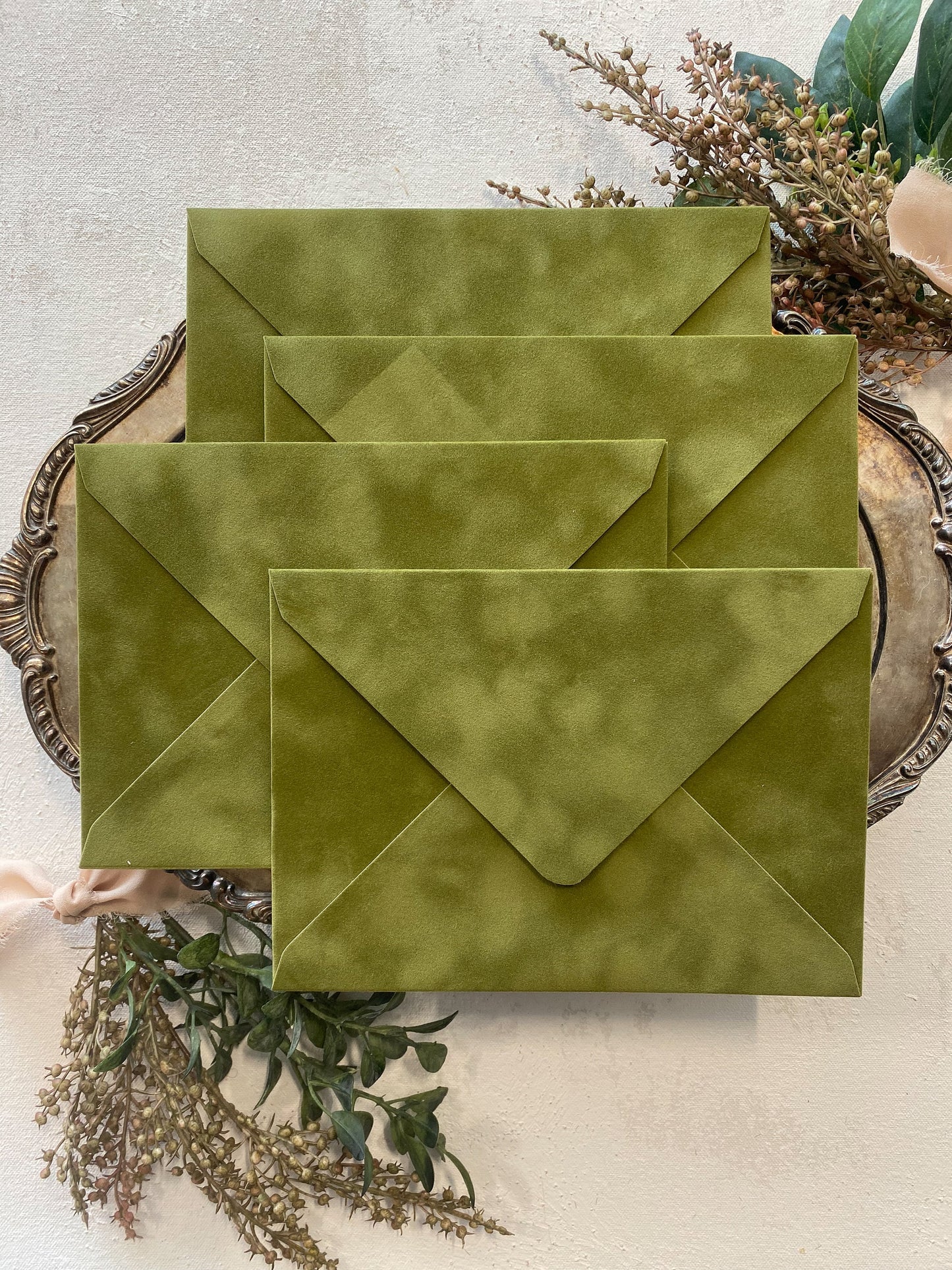 Black Velvet Envelopes - SET OF 10