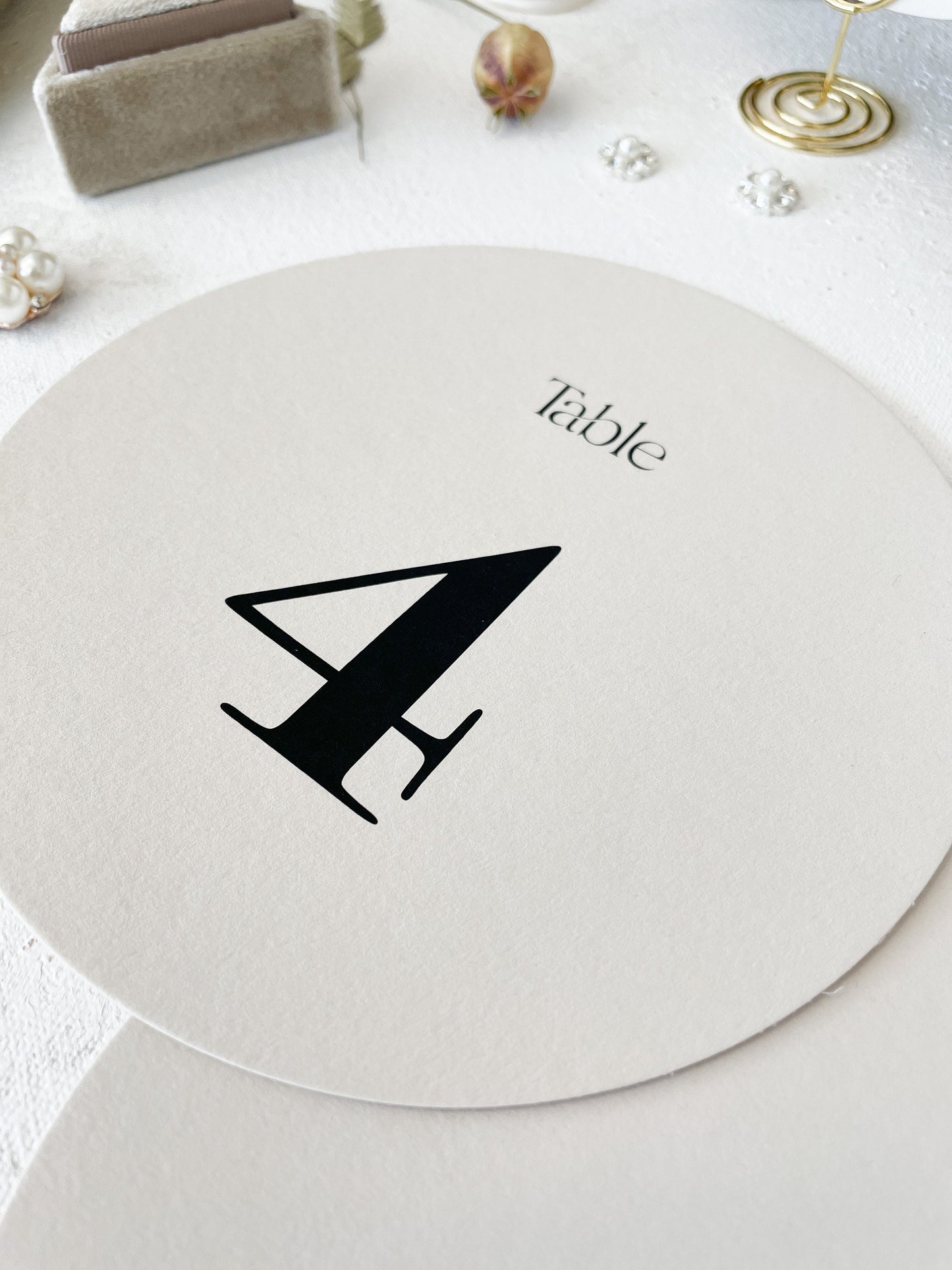 PRINTED Circle Table Numbers - 5.75 inches - Style 46
