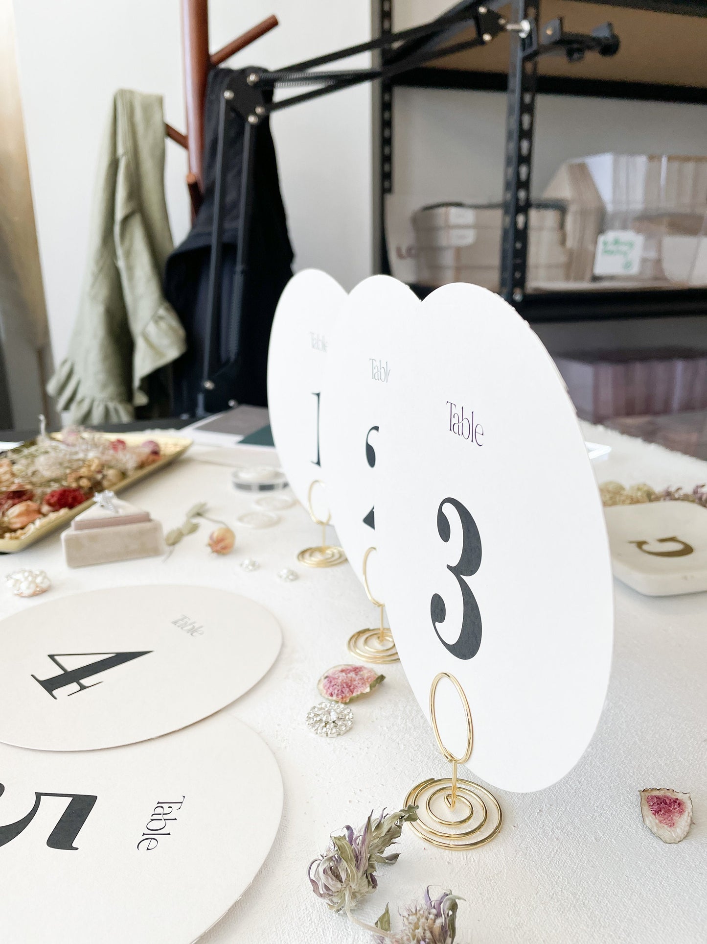 PRINTED Circle Table Numbers - 5.75 inches - Style 46