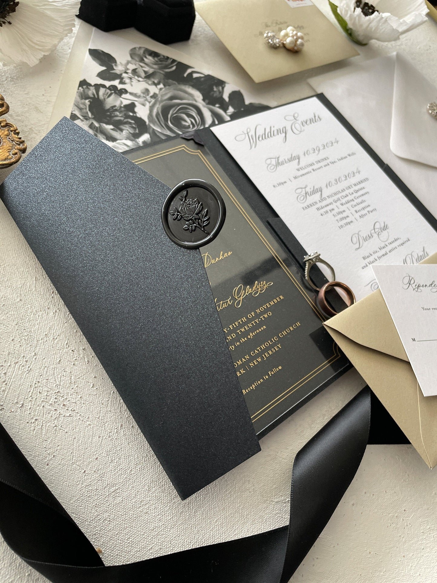 Luxury Acrylic Wedding Invitation | Style 303