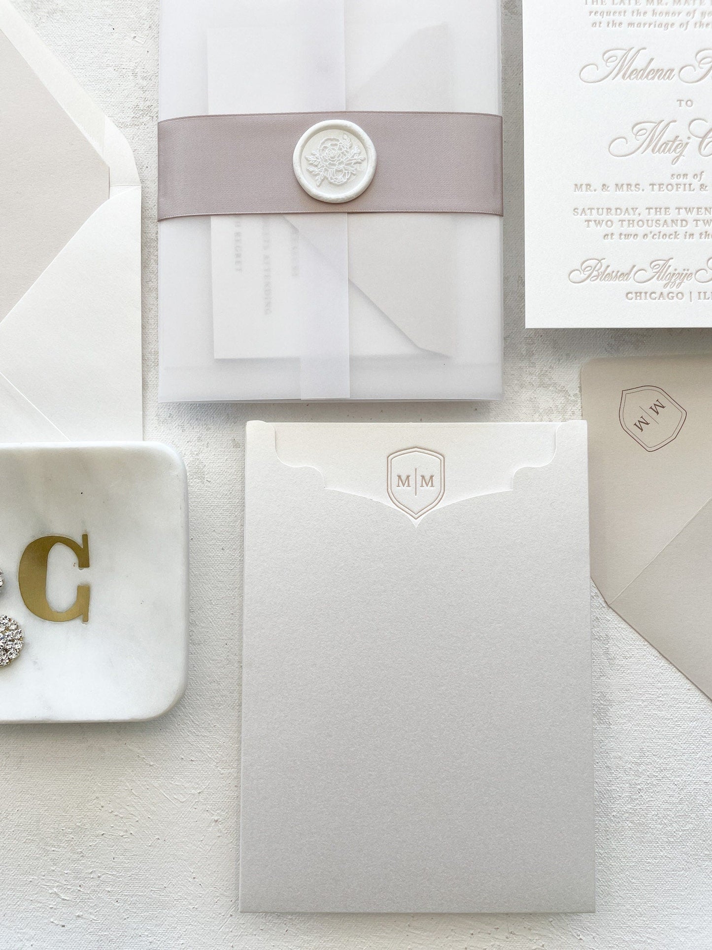 Letterpress Wedding Invitations | Style 333