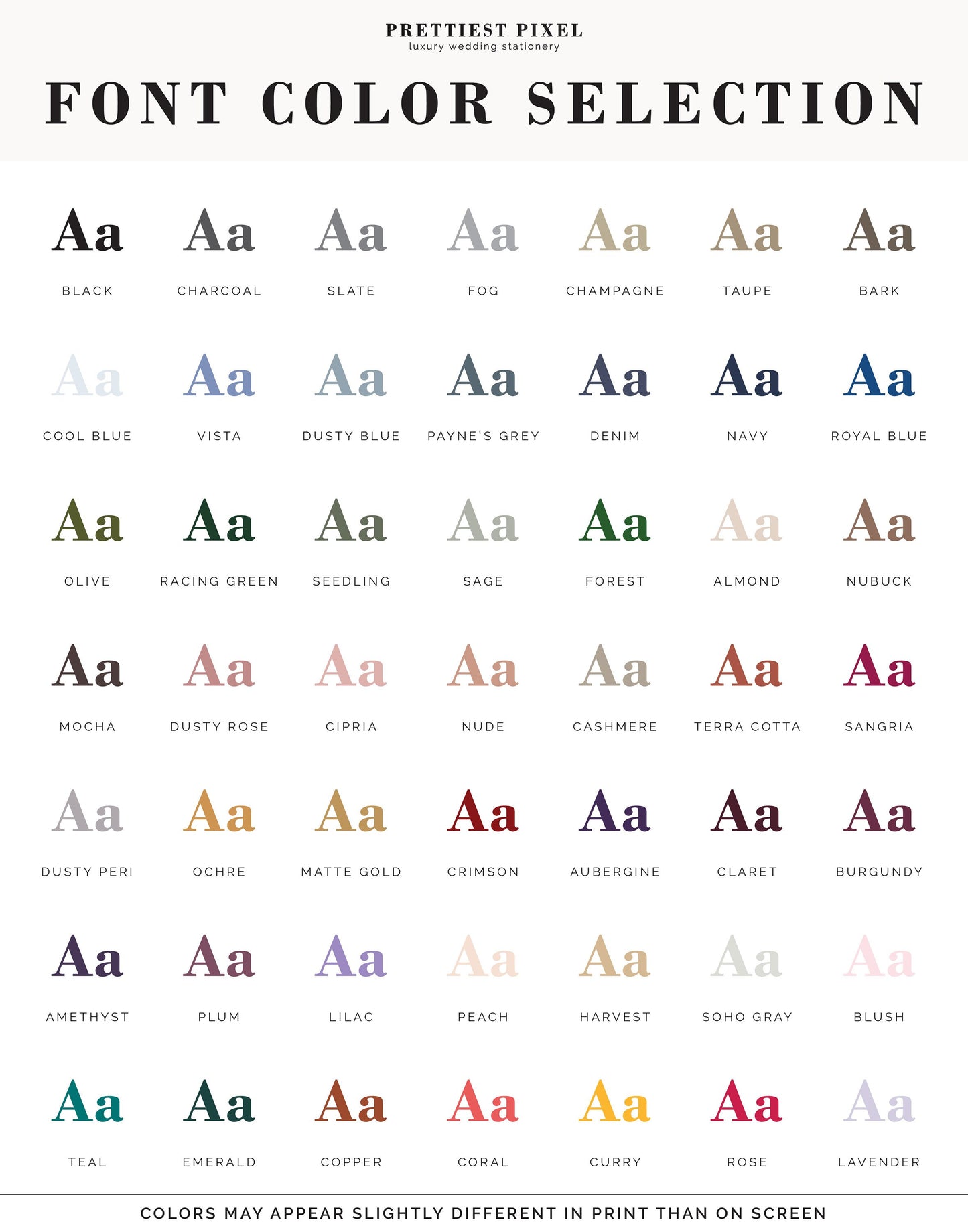 Arch Table Numbers PRINTED - Roman Numerals - Style 44