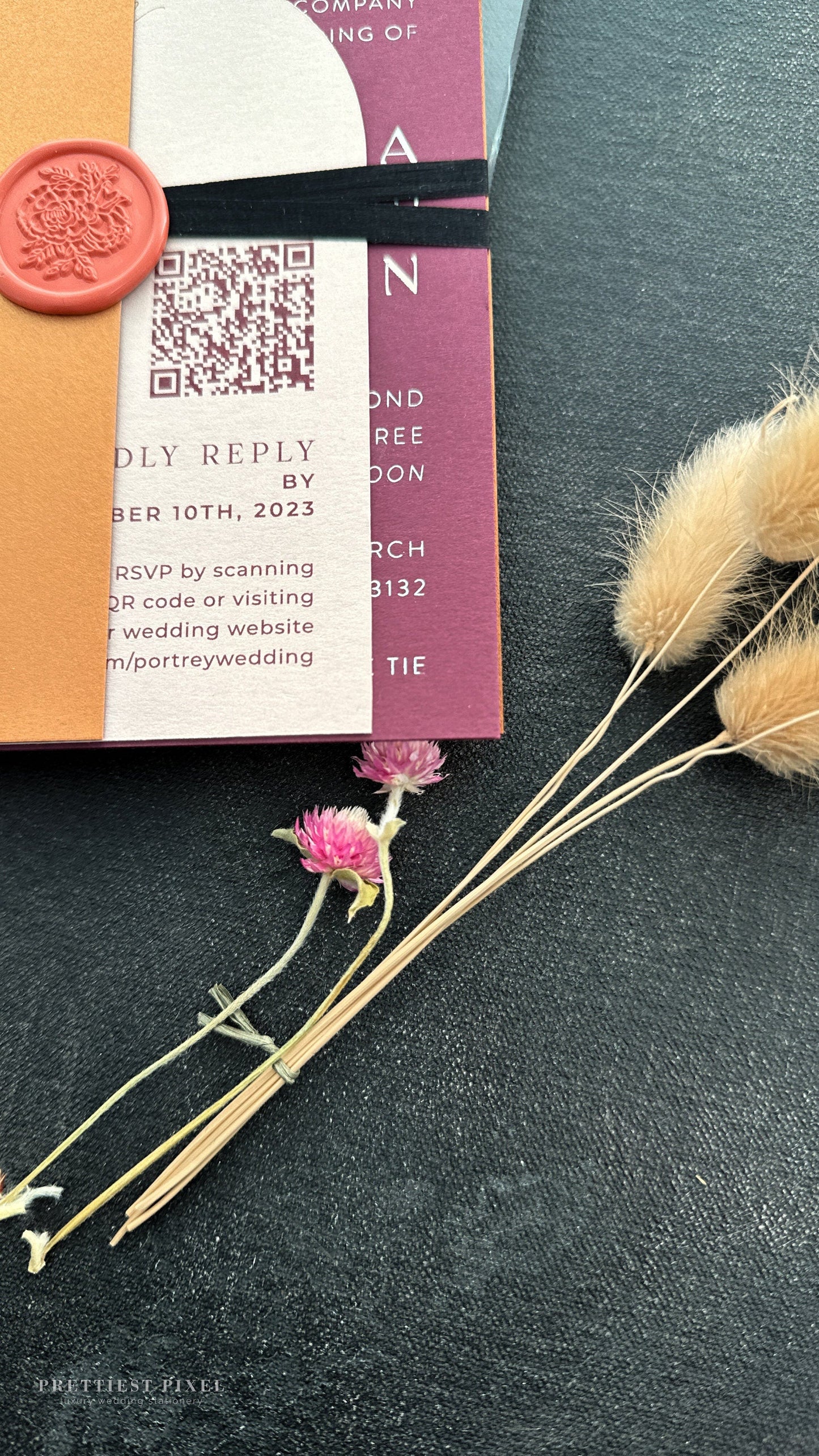 Vellum Wrap Invitations with Wax Seal - Style 42