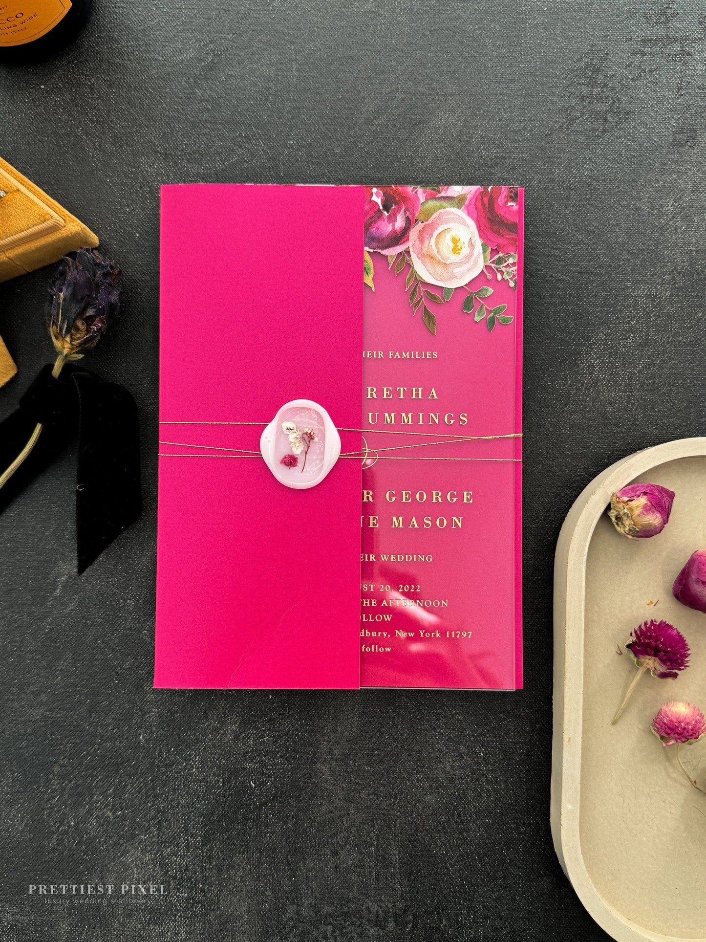Hot Pink Wedding Invitations | Style 53