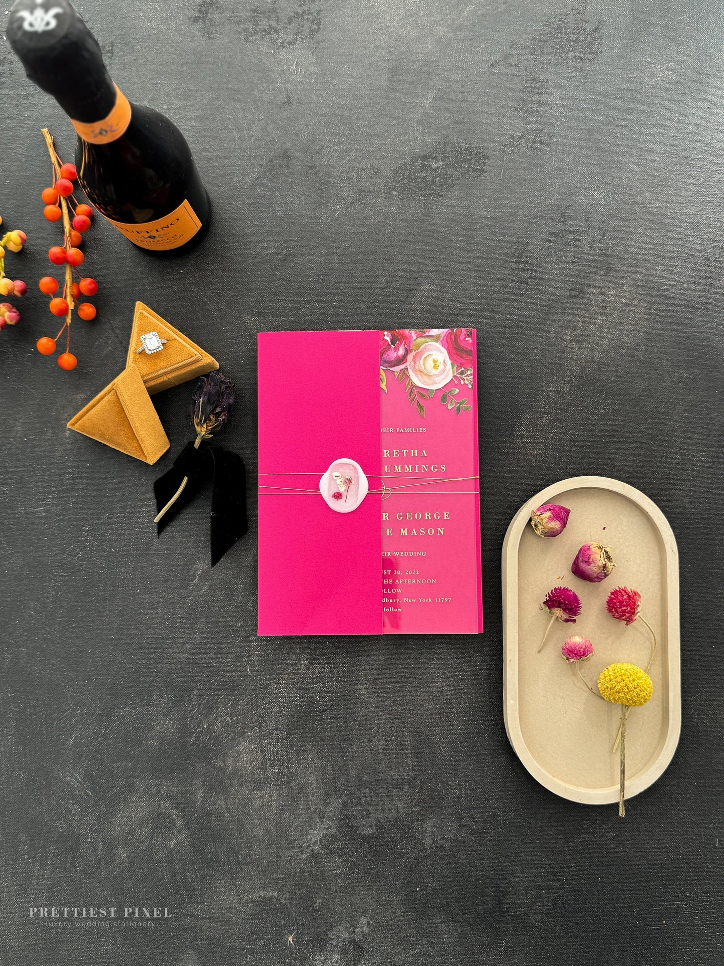 Hot Pink Wedding Invitations | Style 53