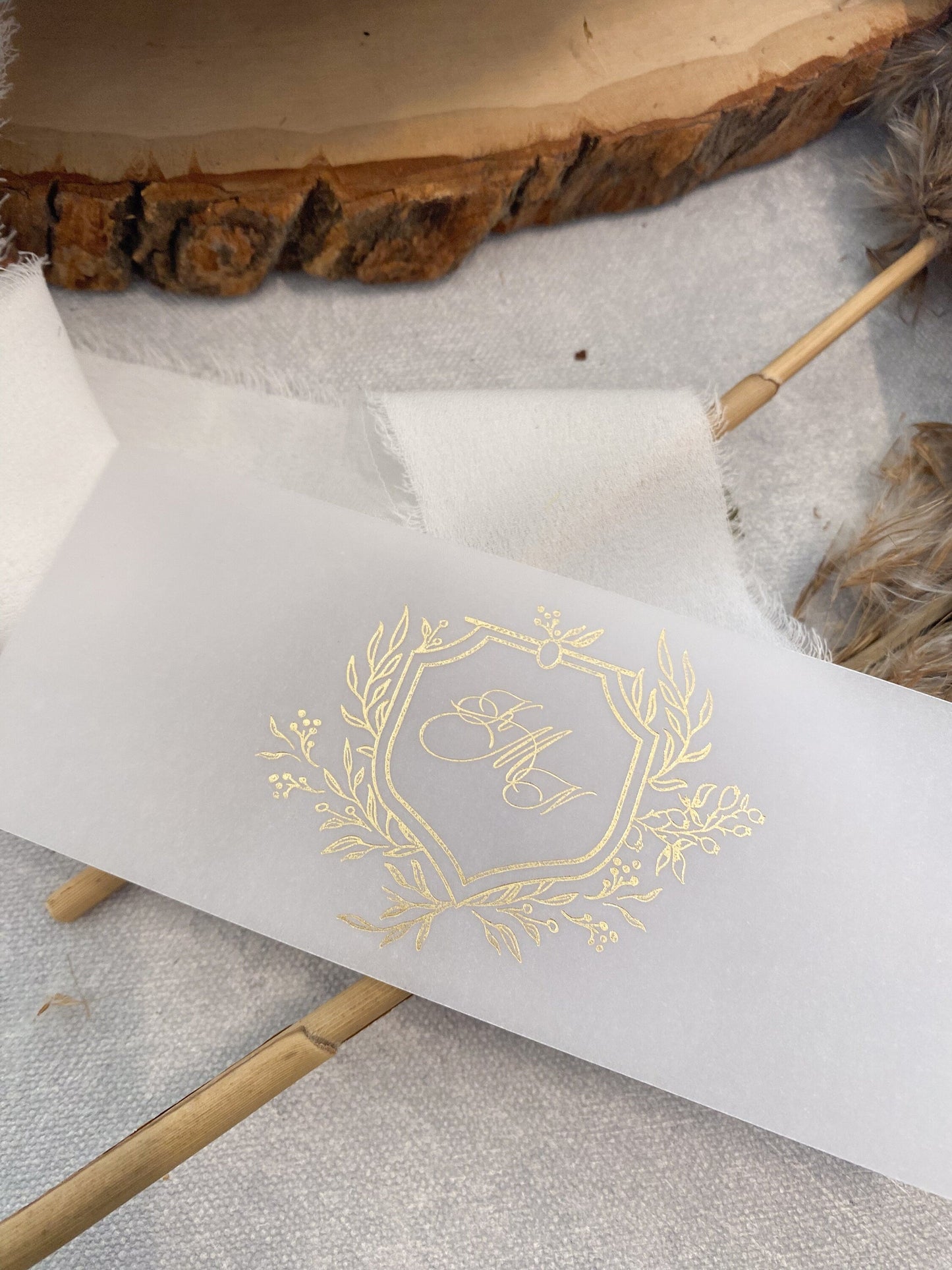 Acrylic Invitation Clear Invites Gold and White Wedding | Style 163