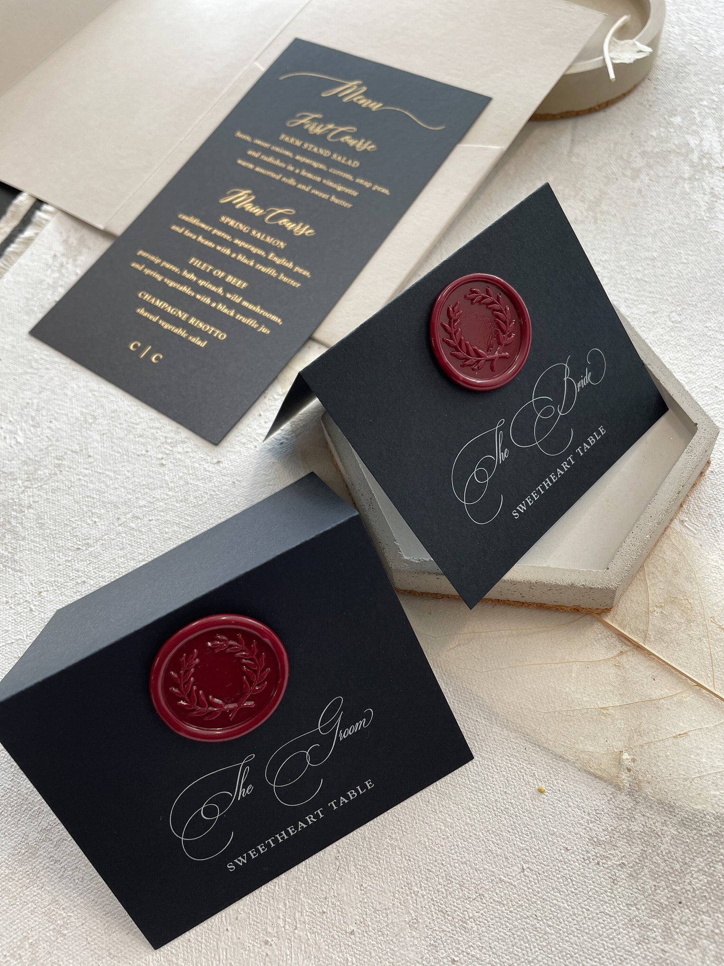 Wedding Folded Place Cards | Style 267
