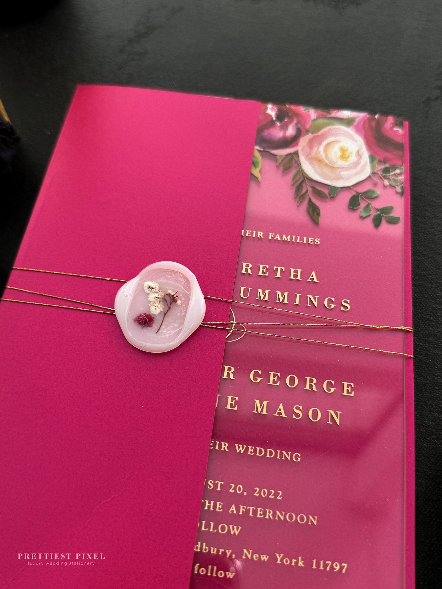 Hot Pink Wedding Invitations | Style 53