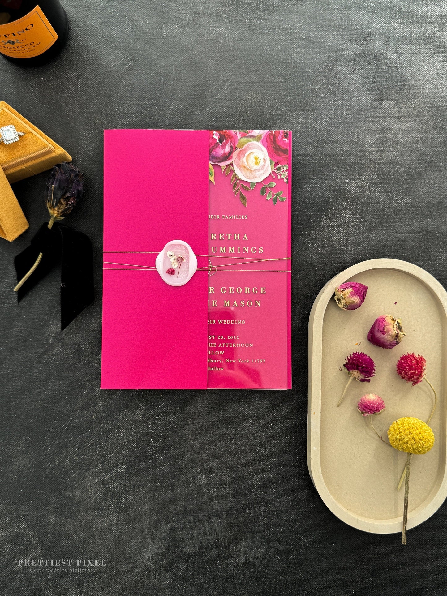 Hot Pink Wedding Invitations | Style 53