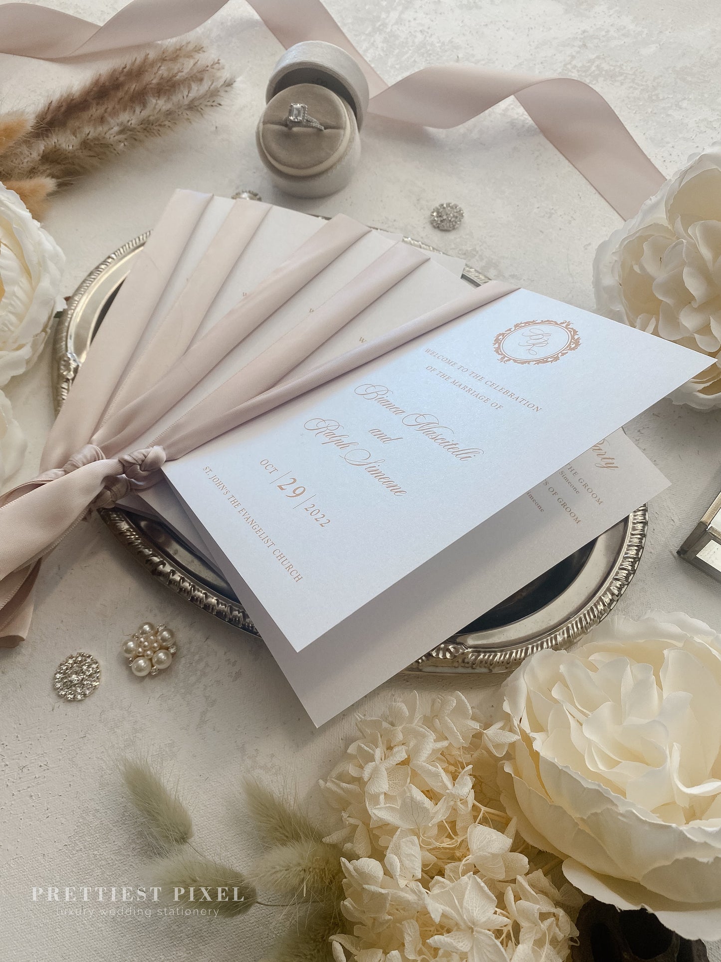Champagne Wedding Programs | Style 106