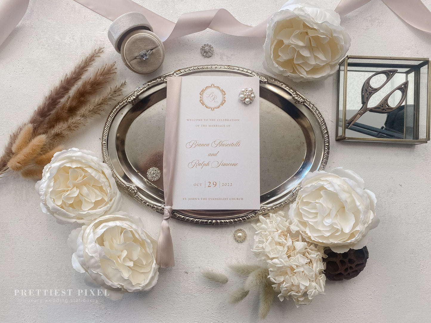 Champagne Wedding Programs | Style 106