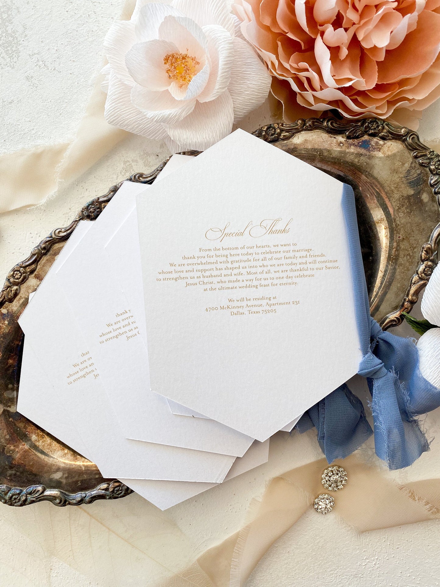 Double Diamond Wedding Programs | Style 04