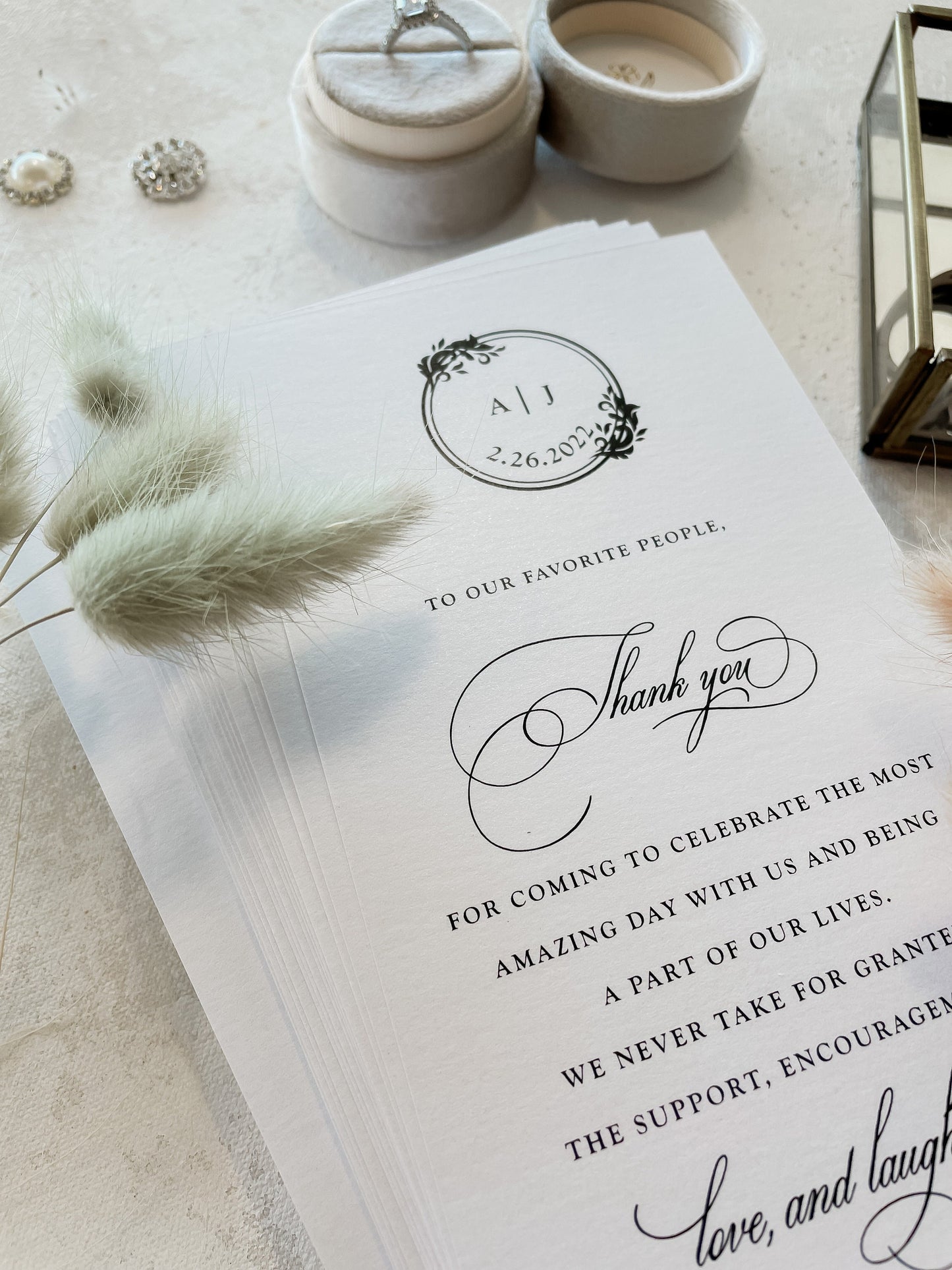 Dinner Thank You Card | Style 126