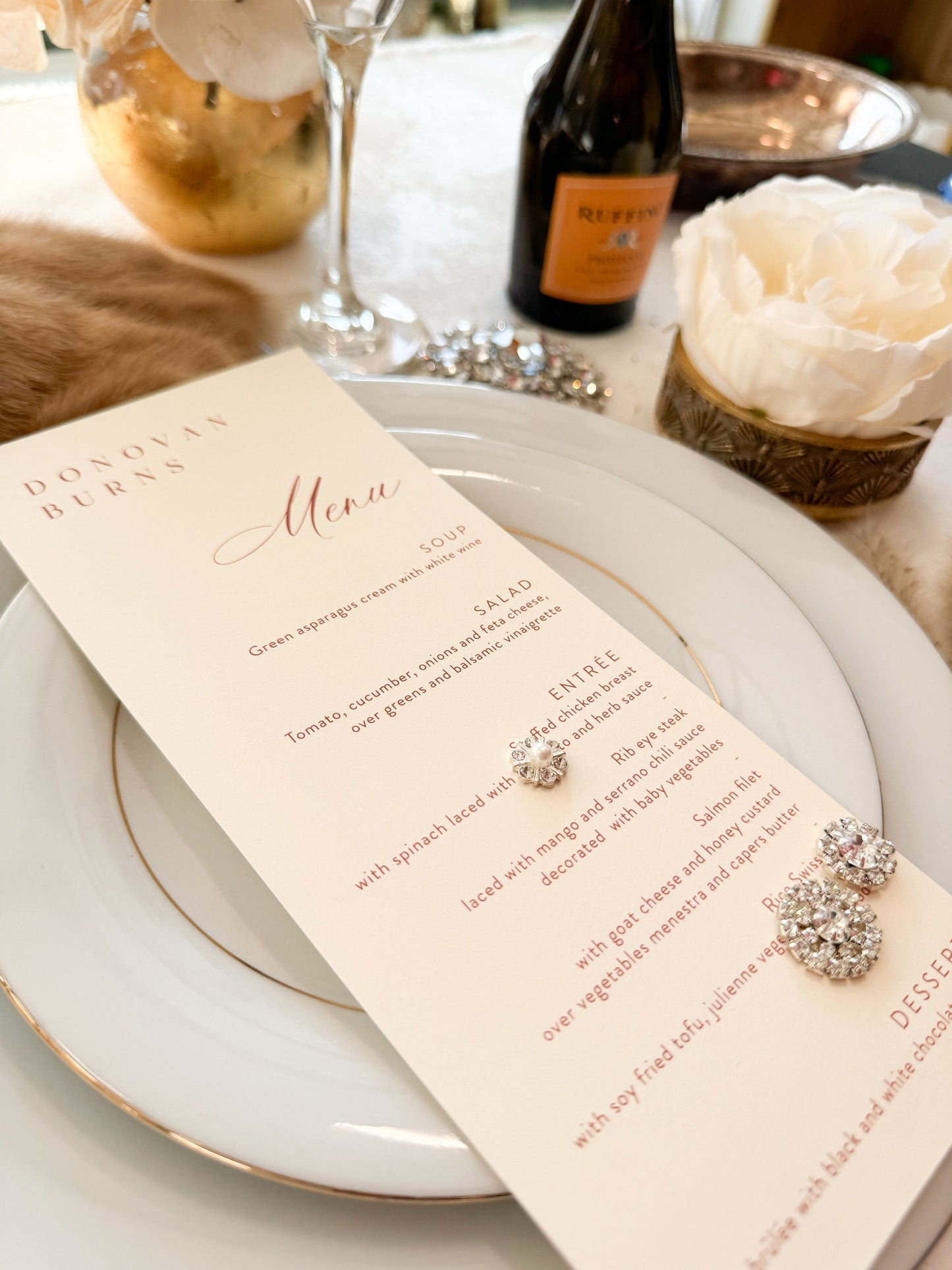 Place Card Menus with Names | Style 223