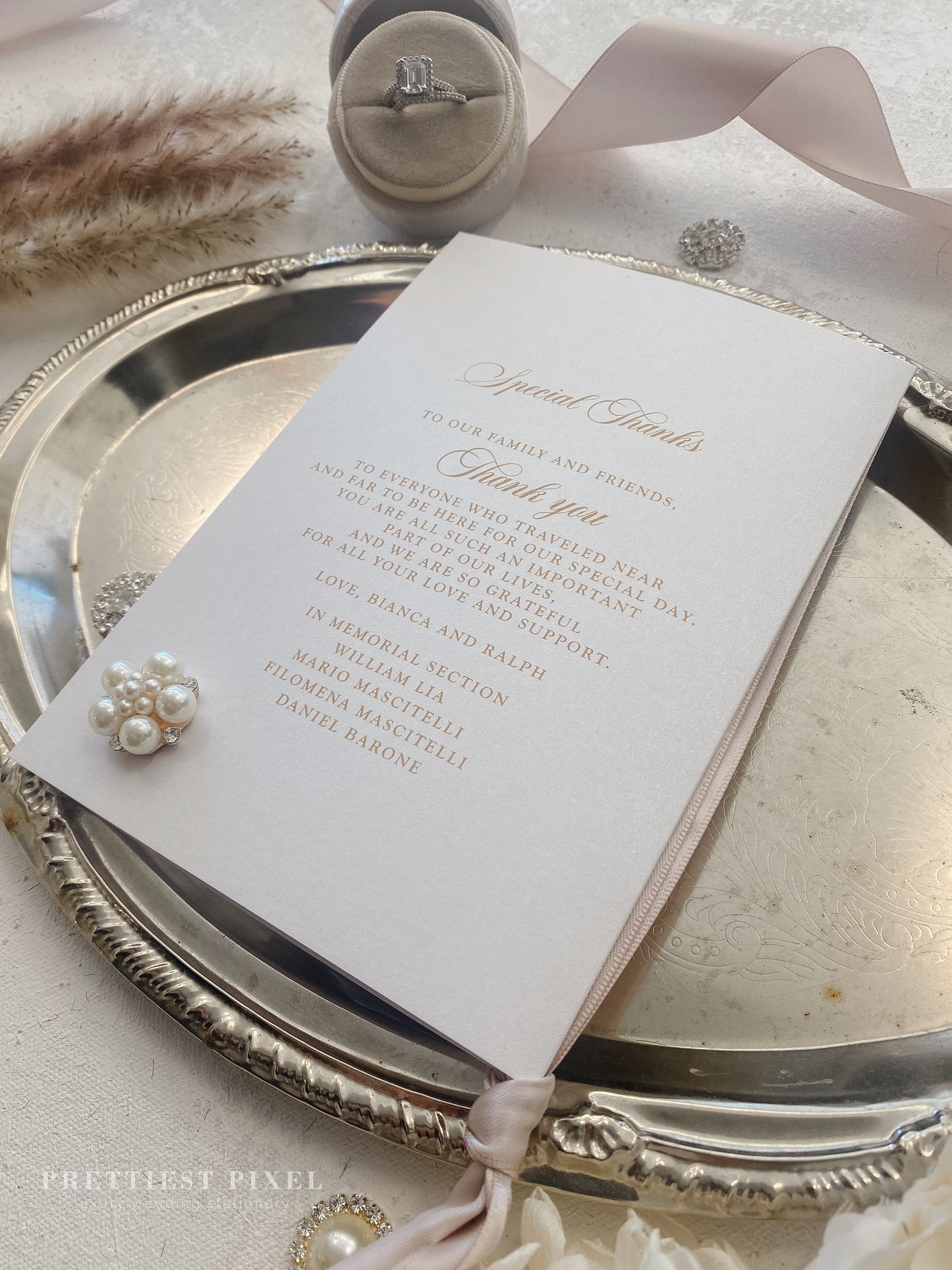 Champagne Wedding Programs | Style 106