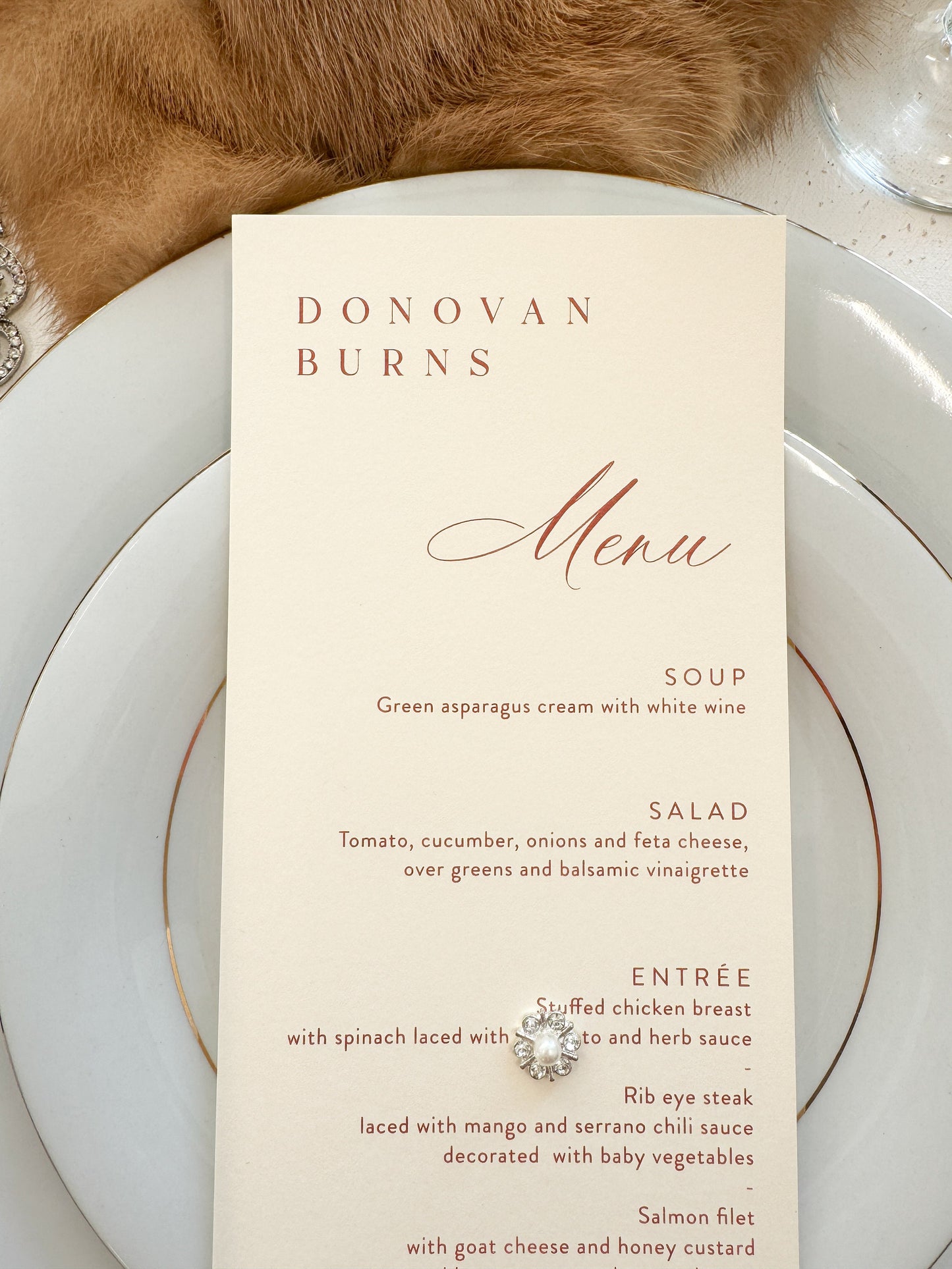 Place Card Menus with Names | Style 223