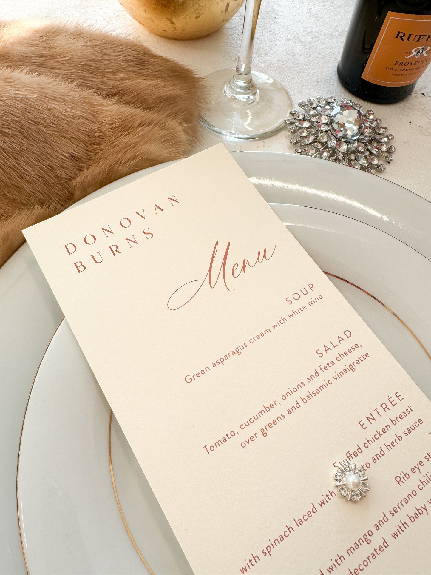 Place Card Menus with Names | Style 223