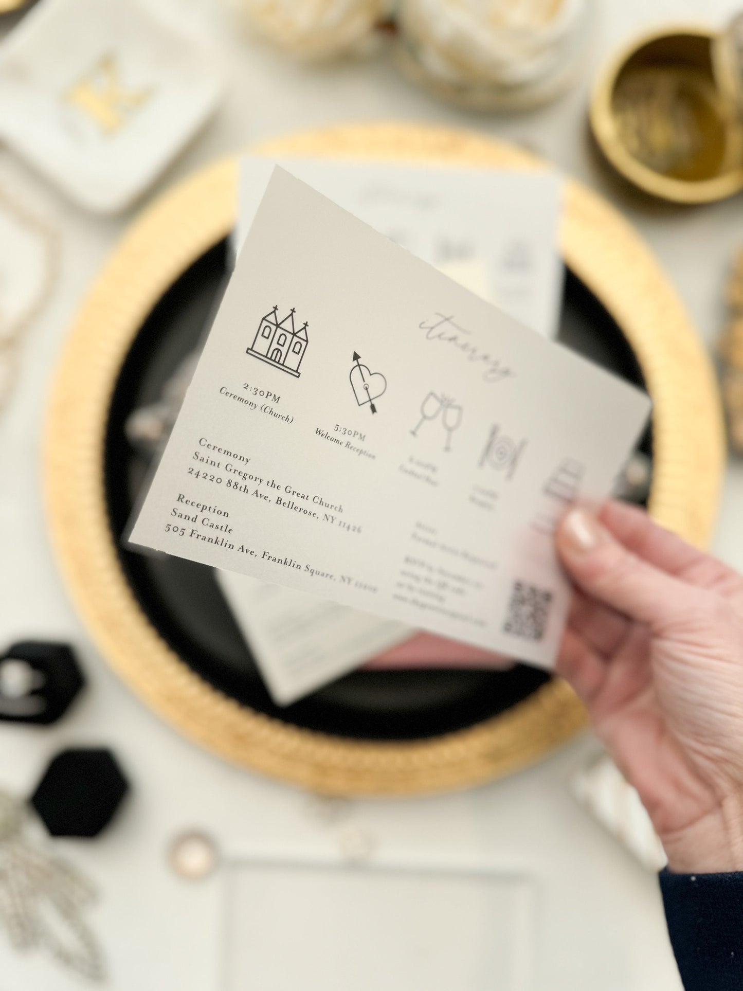 Weekend Itinerary - Printed Translucent Vellum | Style 111 | Set of 10