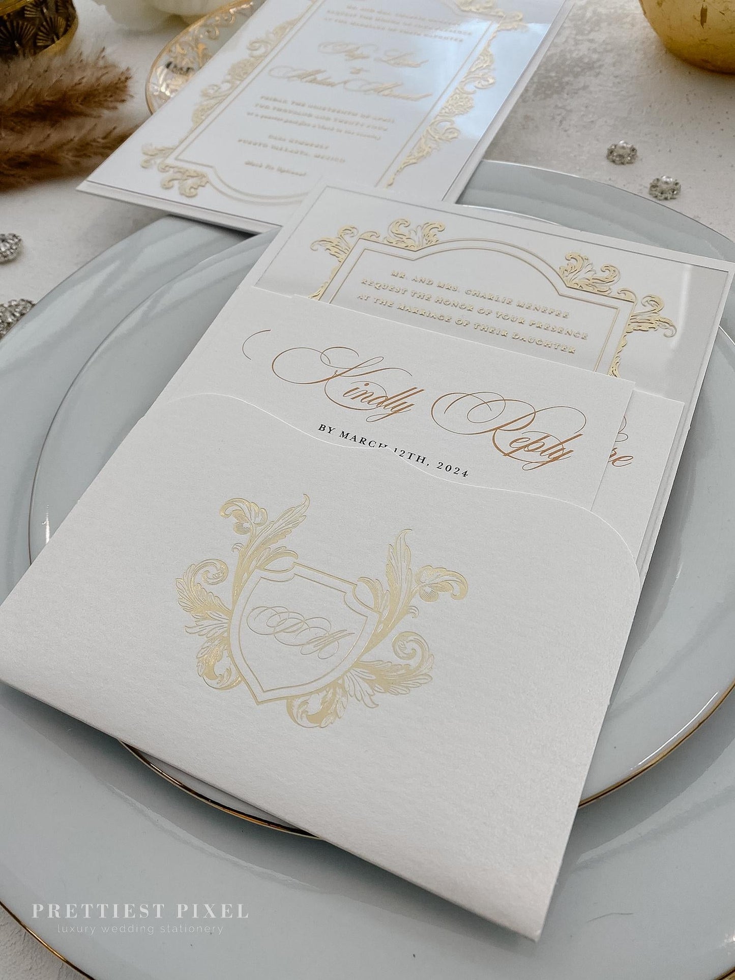 Luxury Gold Foil Wedding Invitation | Style 315
